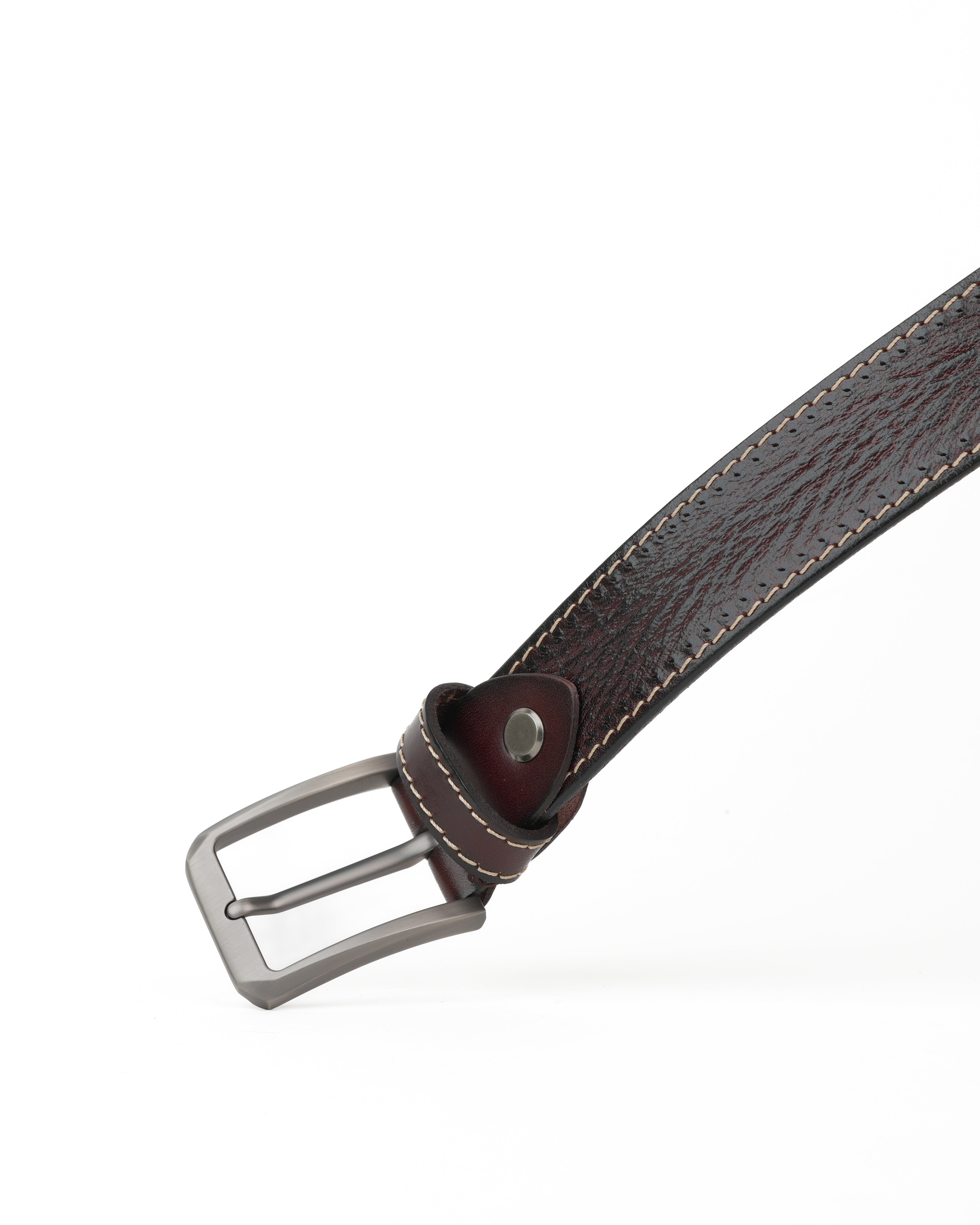 SHALAPI Genuine leather belts in dark brown