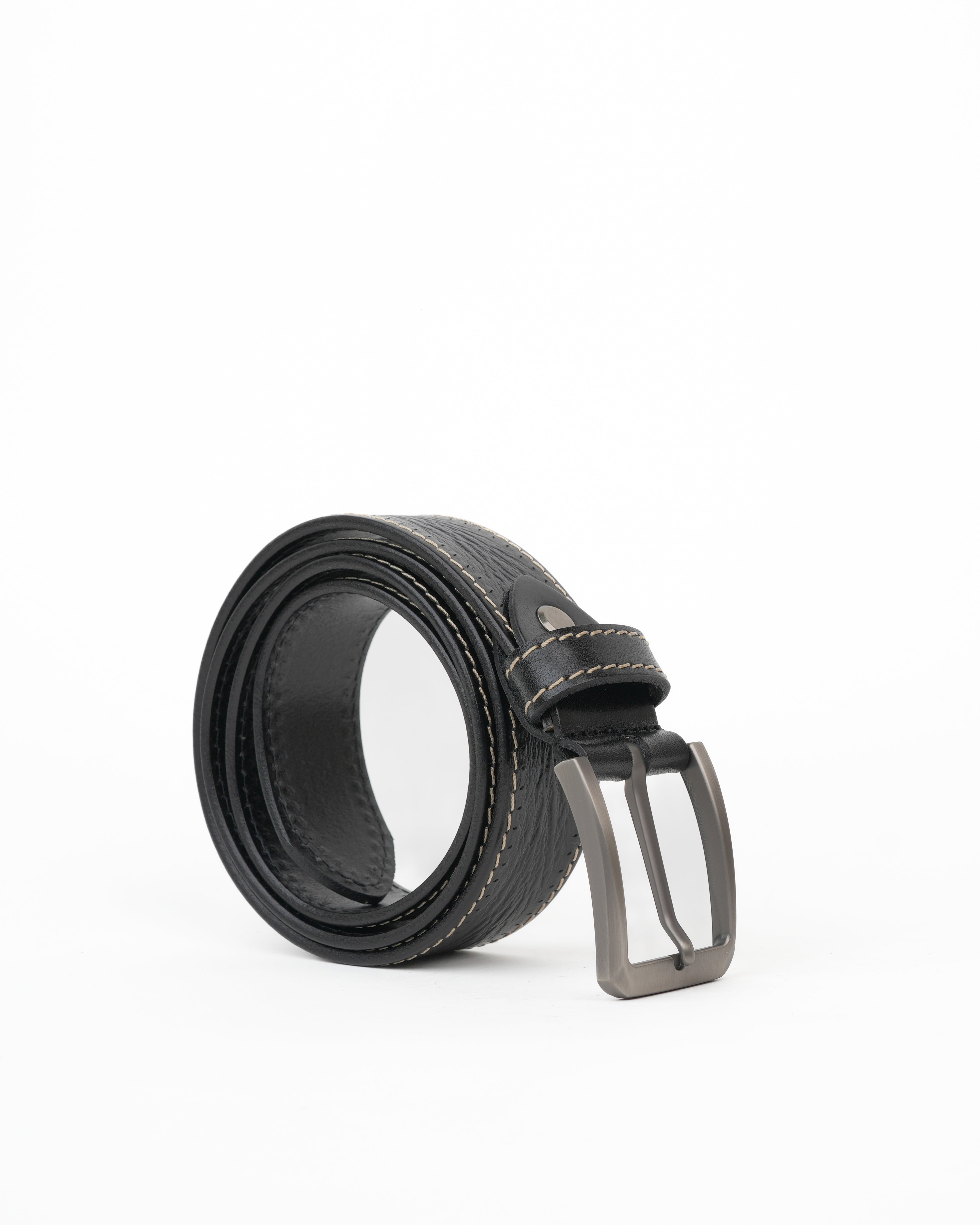 SHALAPI Genuine leather belts in black