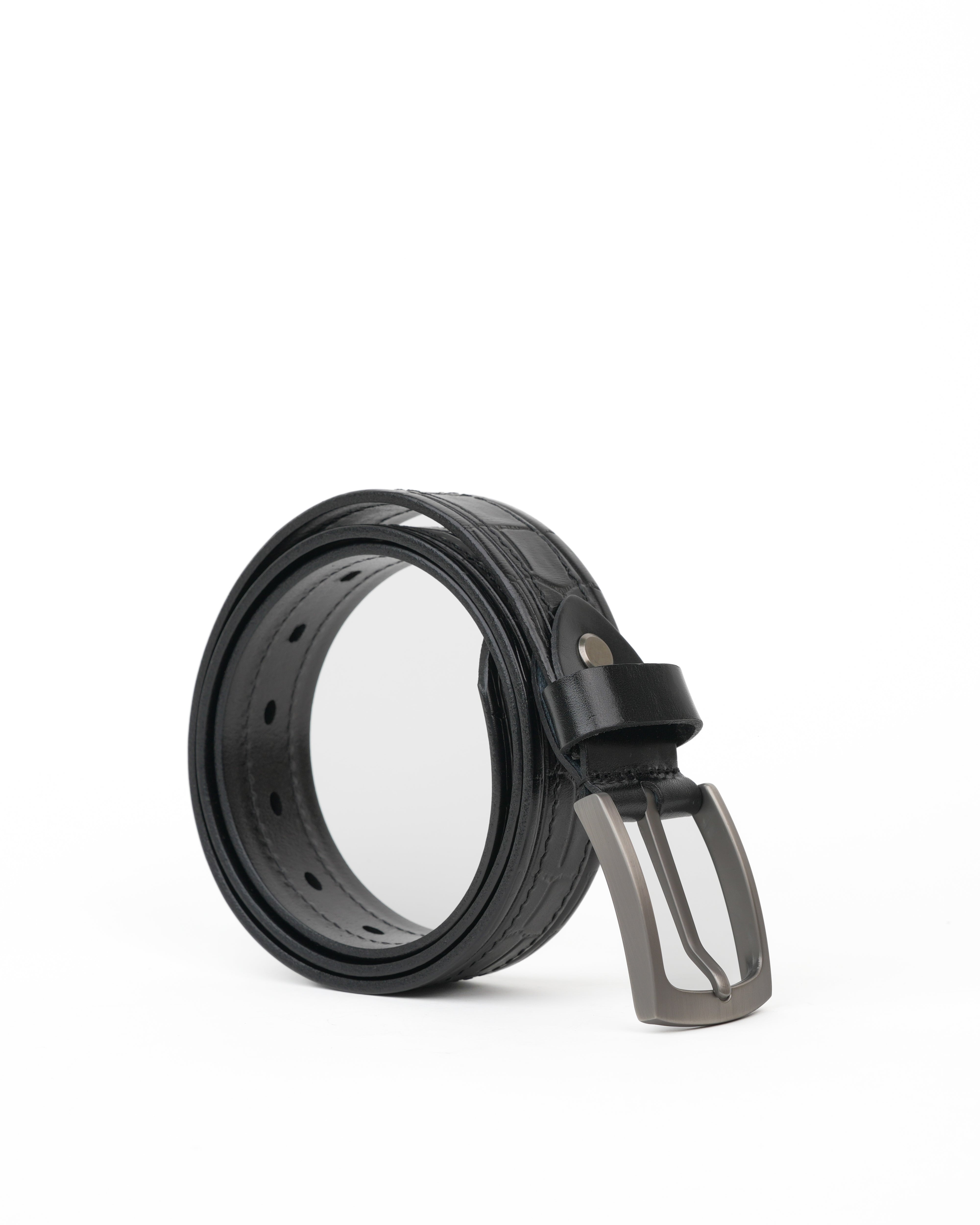 SHALAPI Genuine leather belts in black