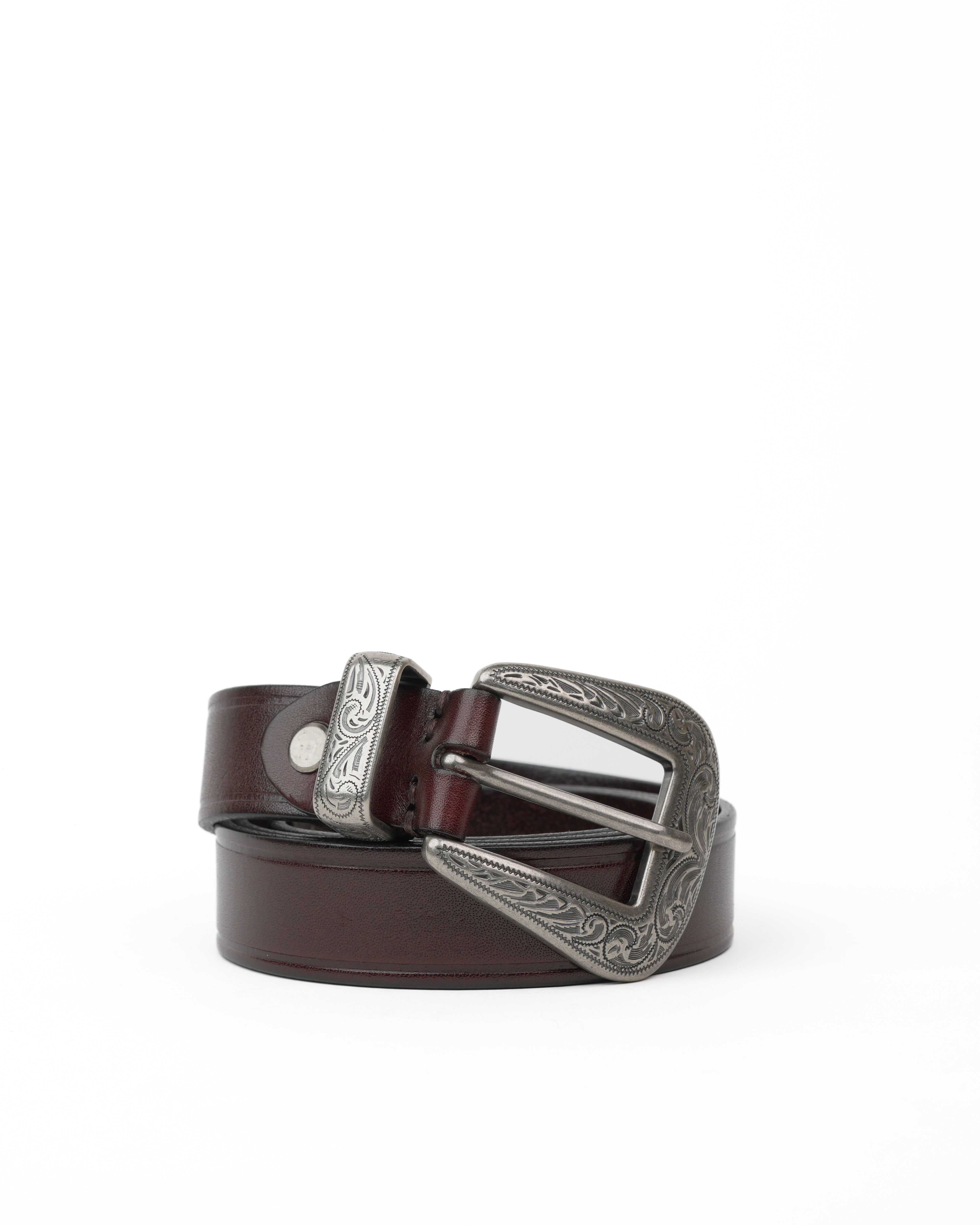 SHALAPI Genuine leather belts in dark brown