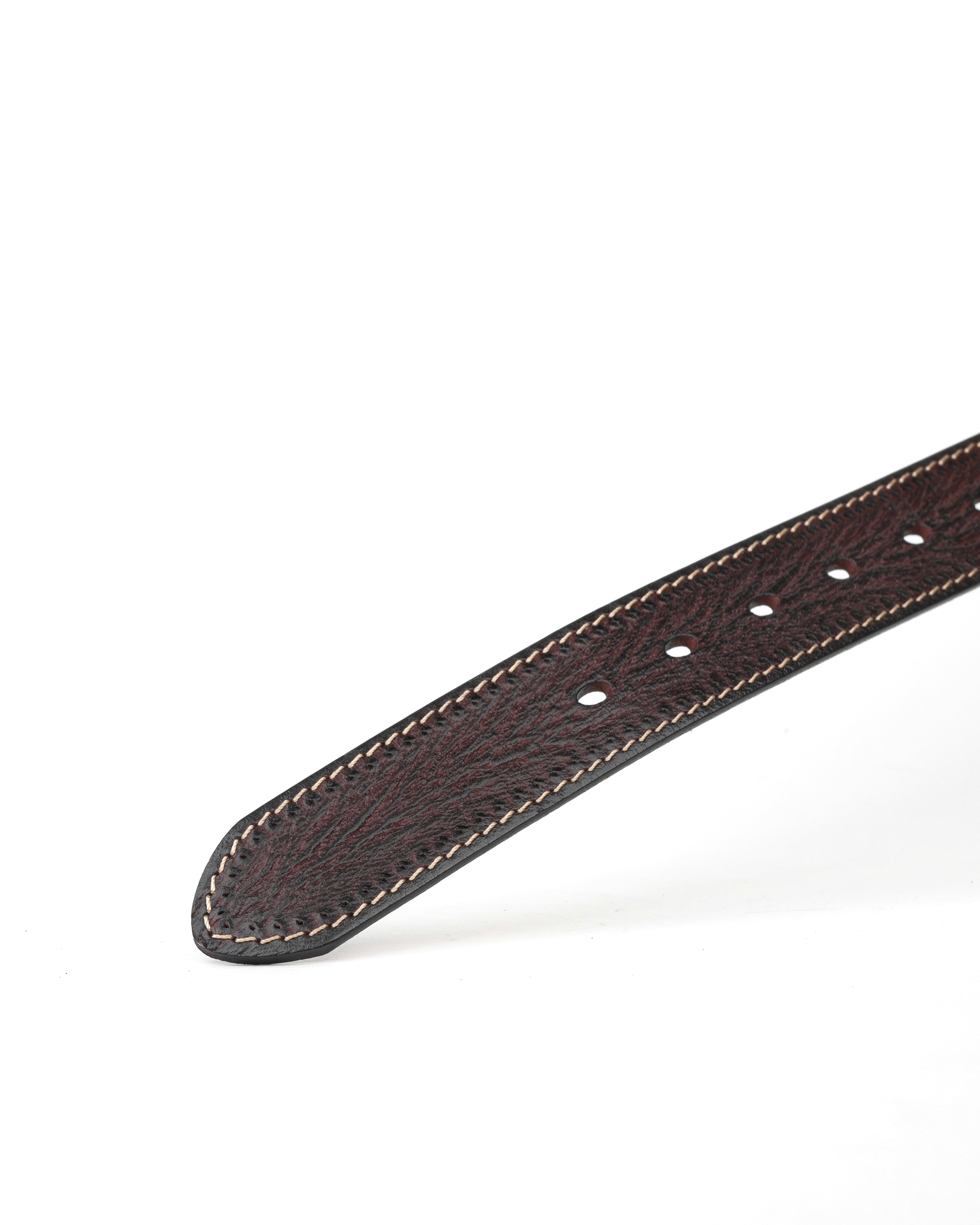 SHALAPI Genuine leather belts in dark brown