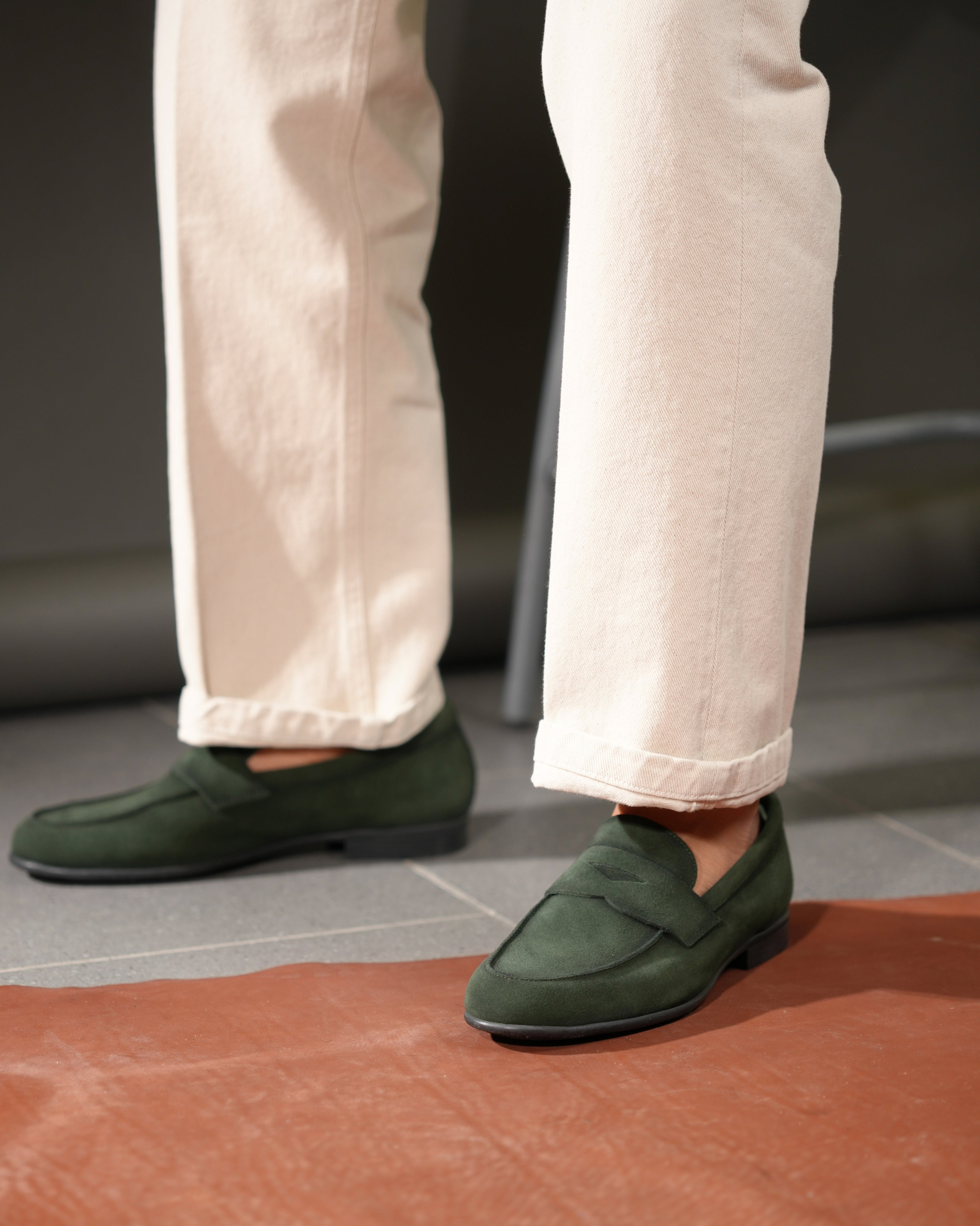 Marechiaro penny loafers im suede green