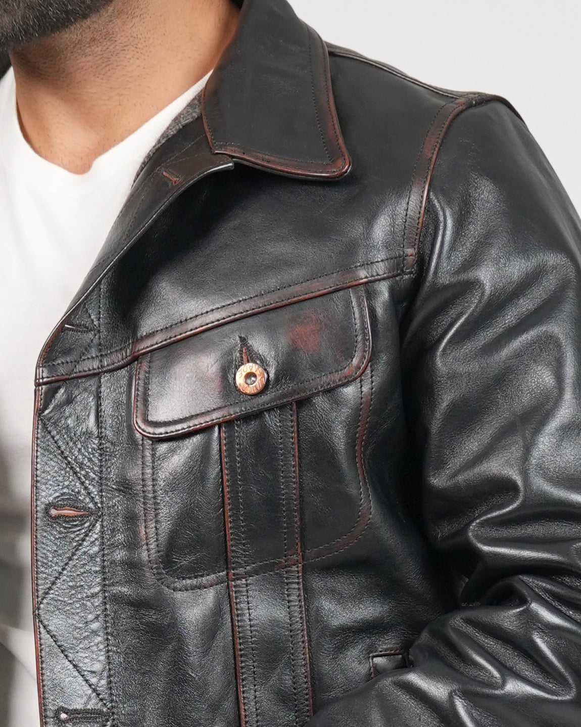 SHALAPI Ravenna Vintage Trucker Jacket