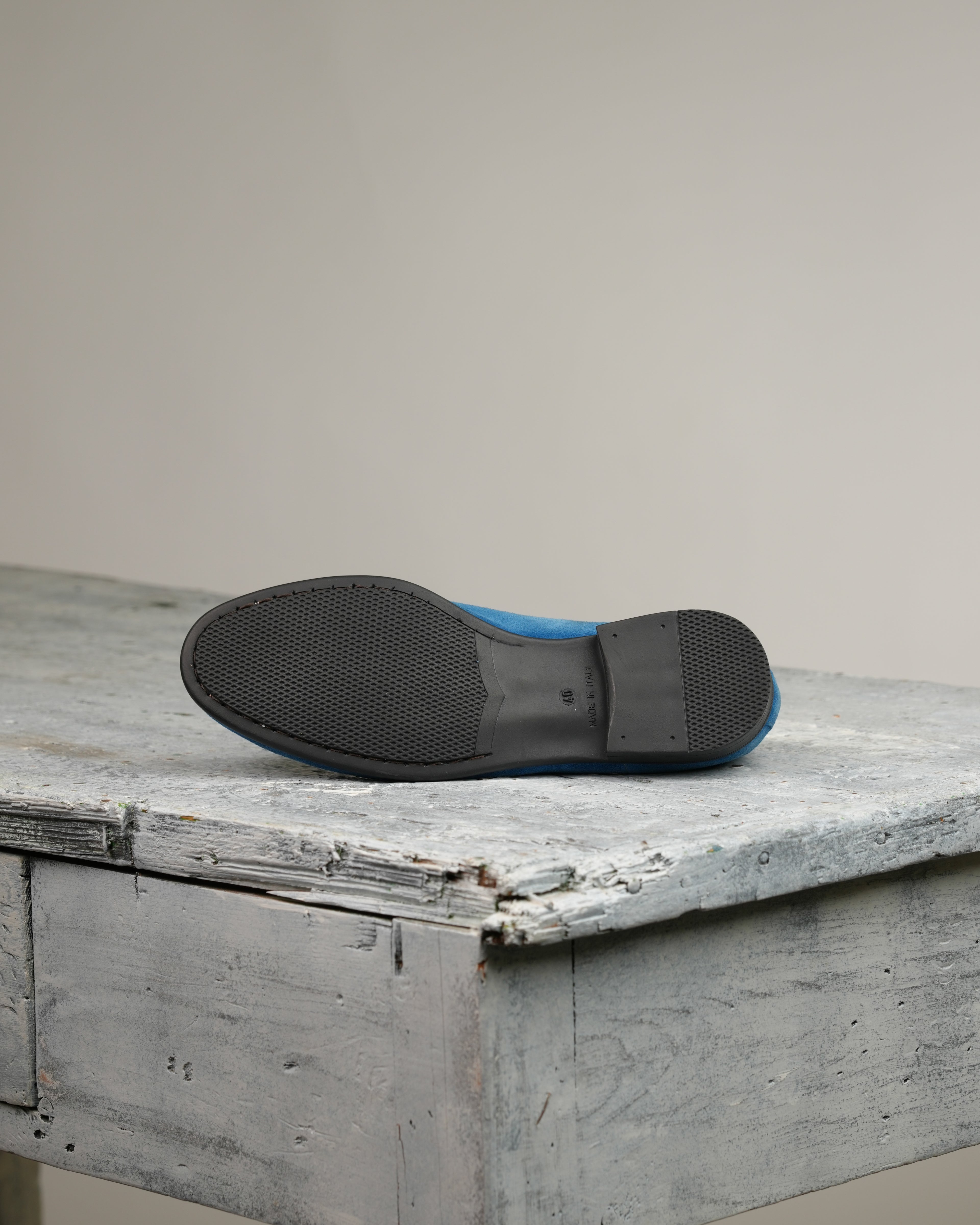 Marechiaro penny loafers in suede light blue