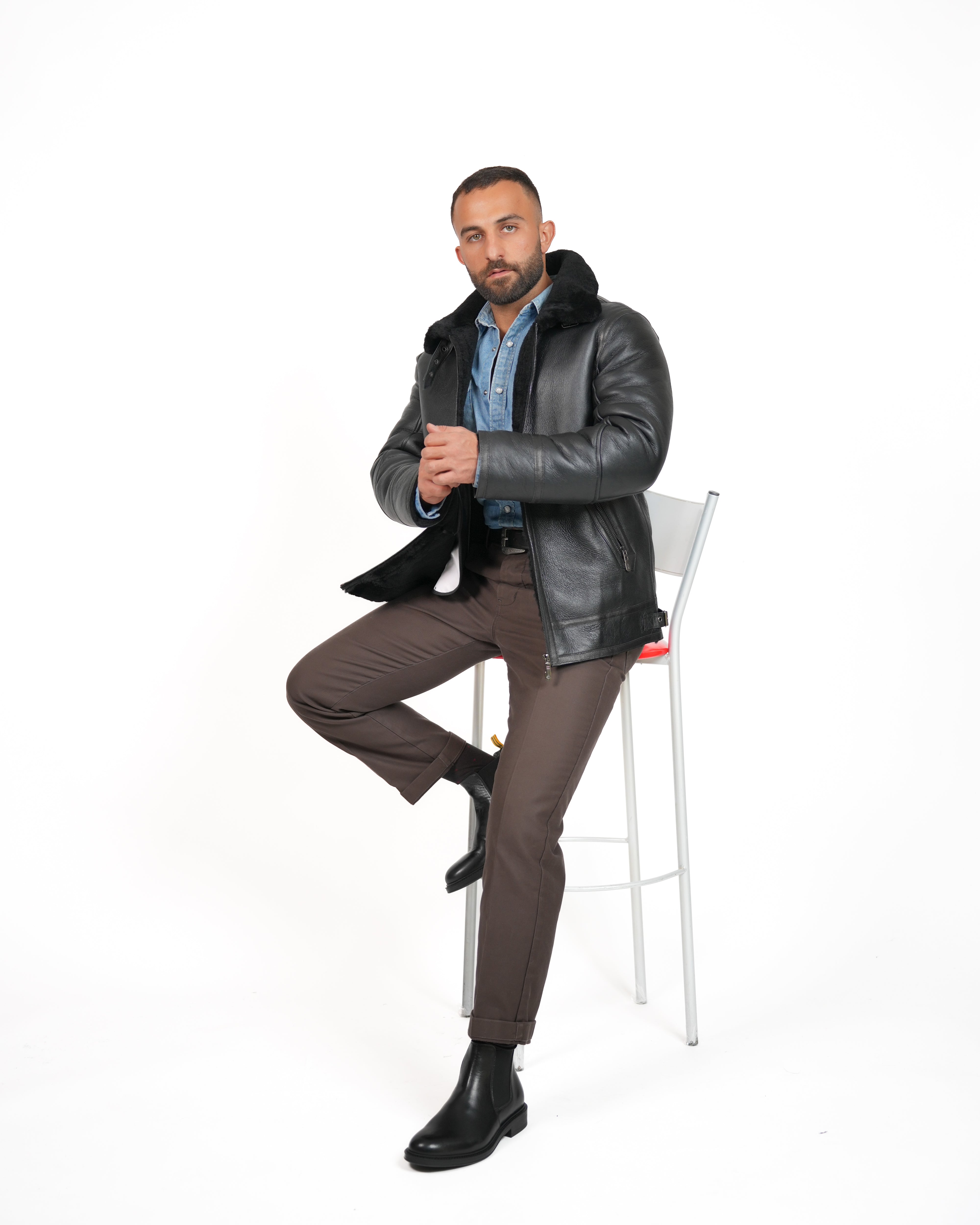 SHALAPI Firenze Noir Shearling Jacket