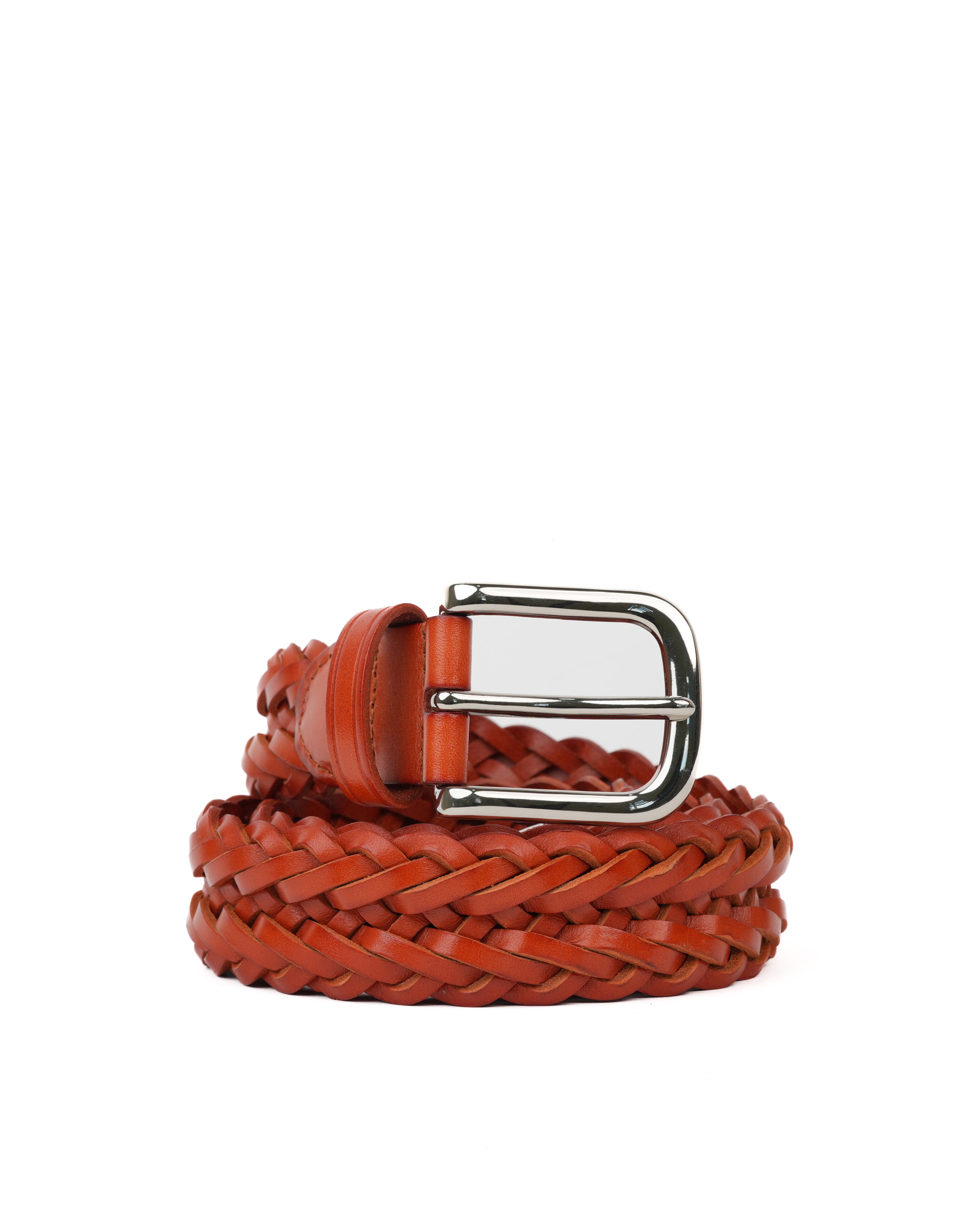 Handmade Braided Leather Belt in Camel – Shalapi Italy