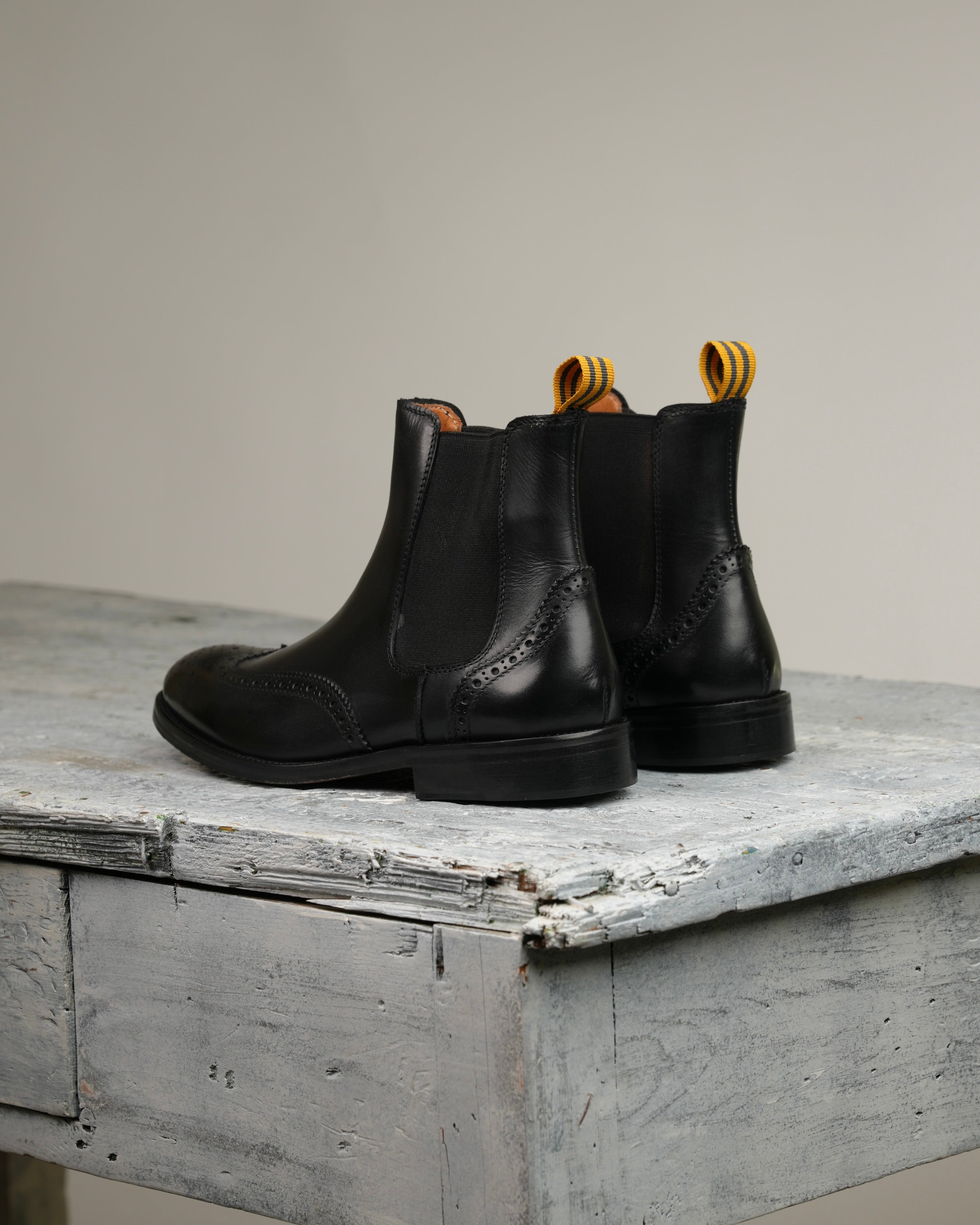 SHALAPI Napoli luxury oxford Chelsea boots 1.1 in black