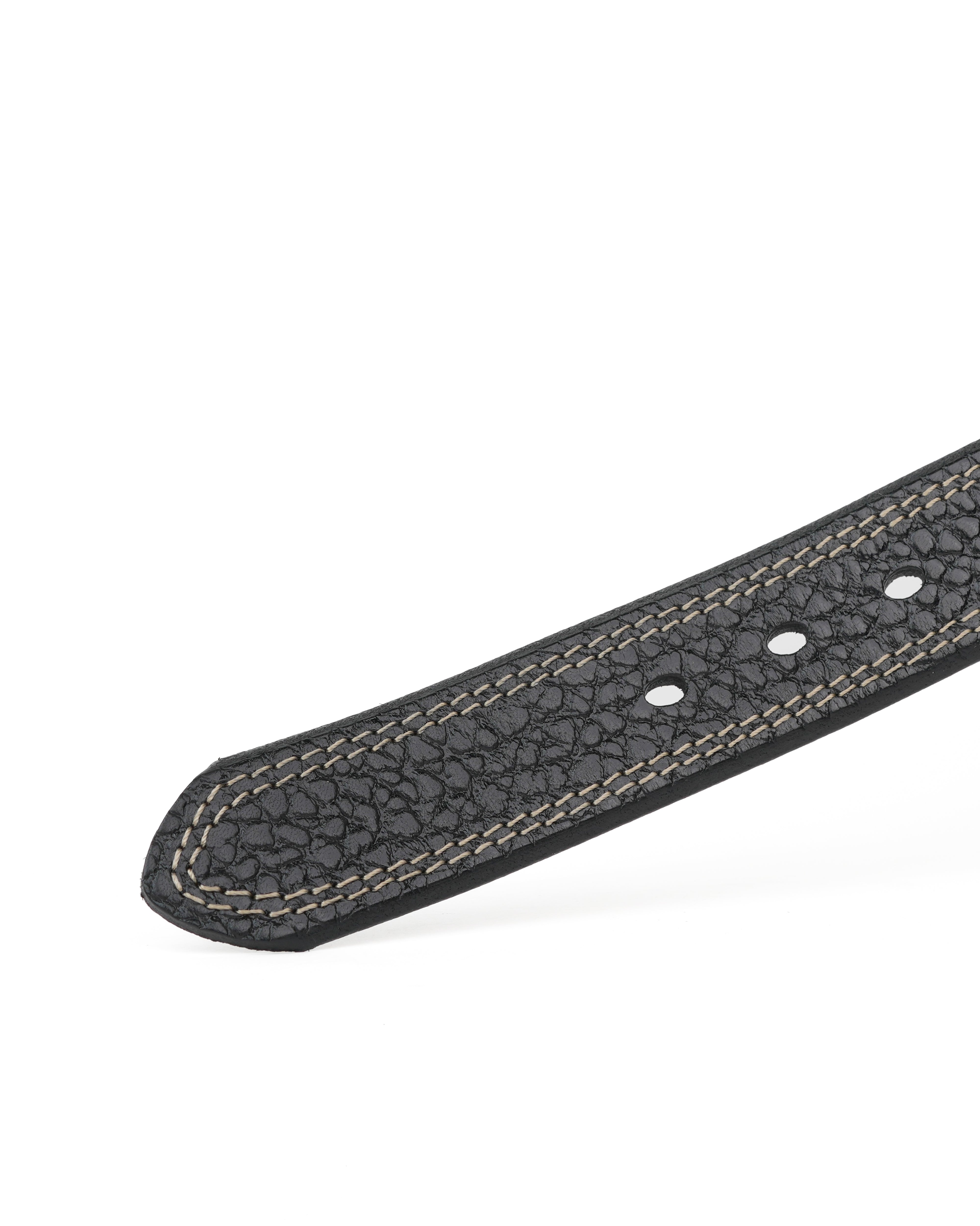 SHALAPI Genuine leather belts for jeans in black
