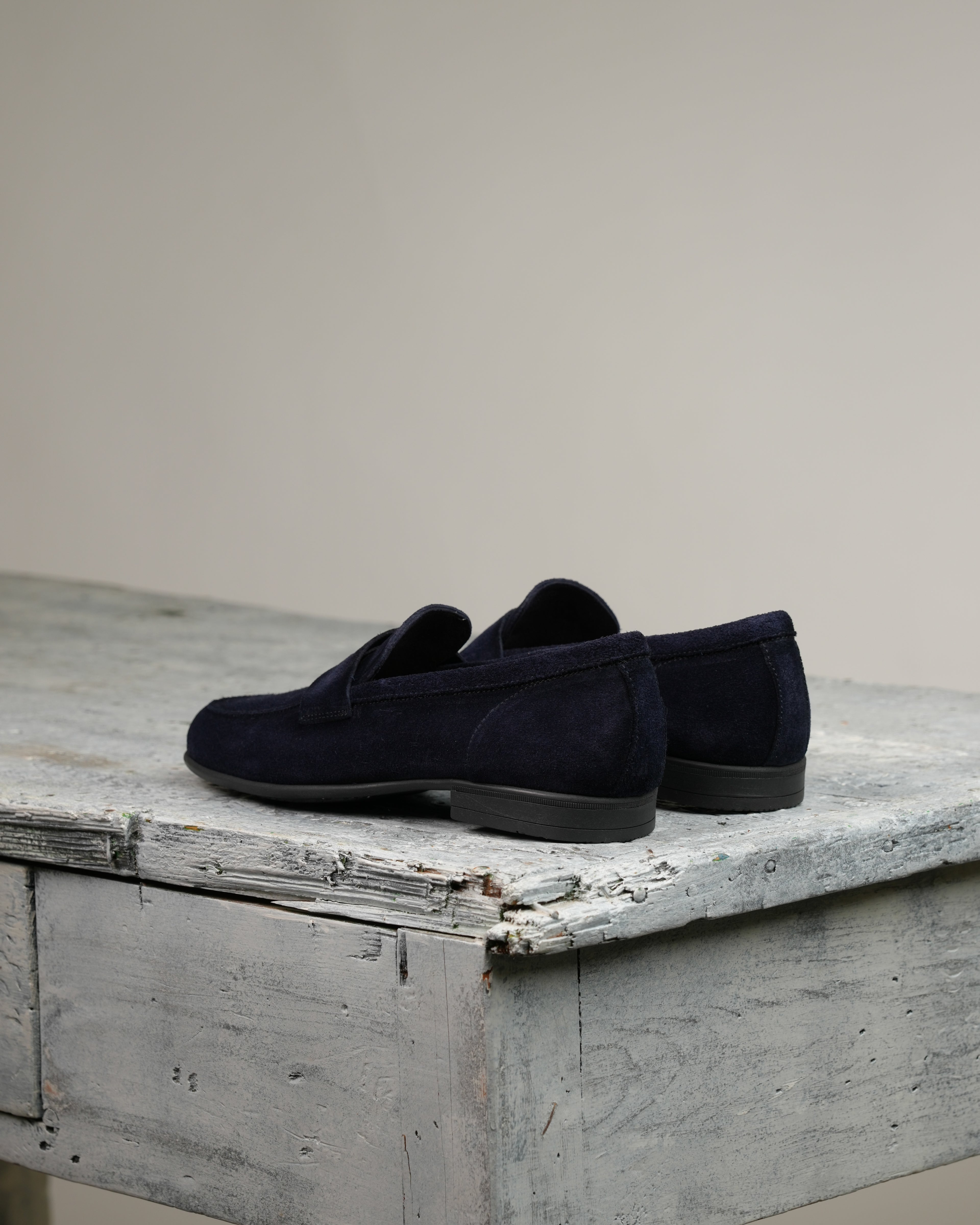 Marechiaro penny loafers in suede blue