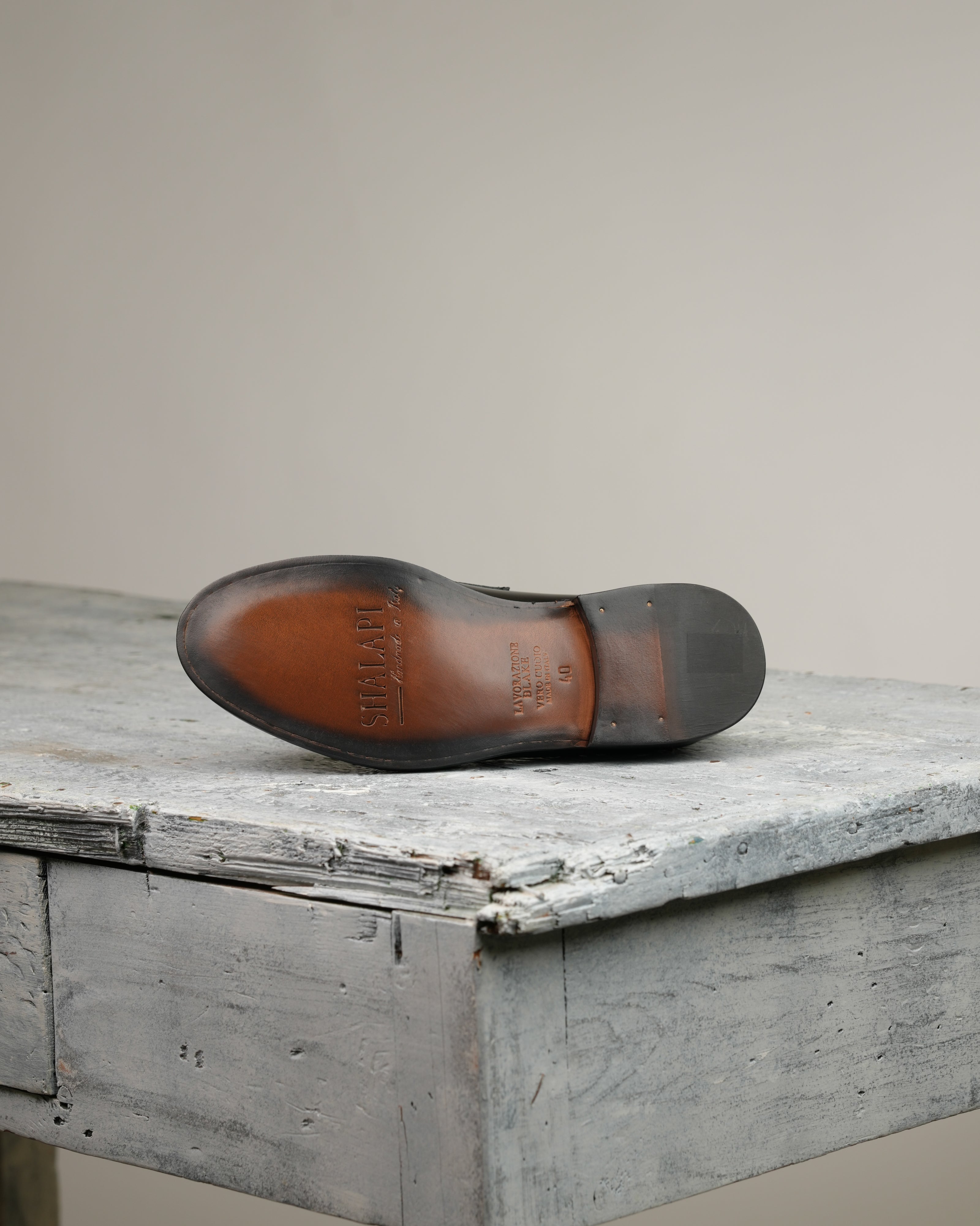 SHALAPI Napoli 1.1 penny loafers for men in Balck