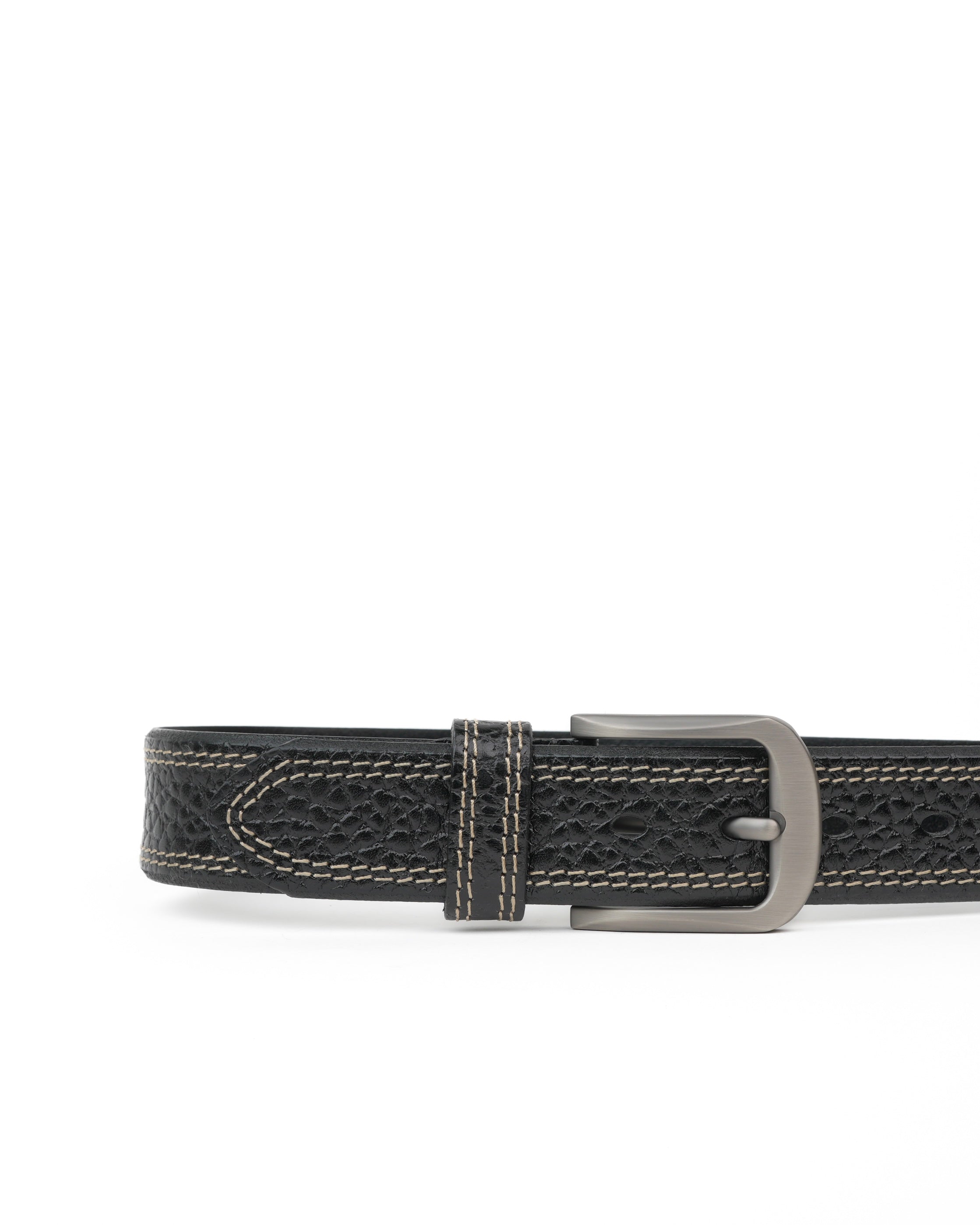 SHALAPI Genuine leather belts for jeans in black