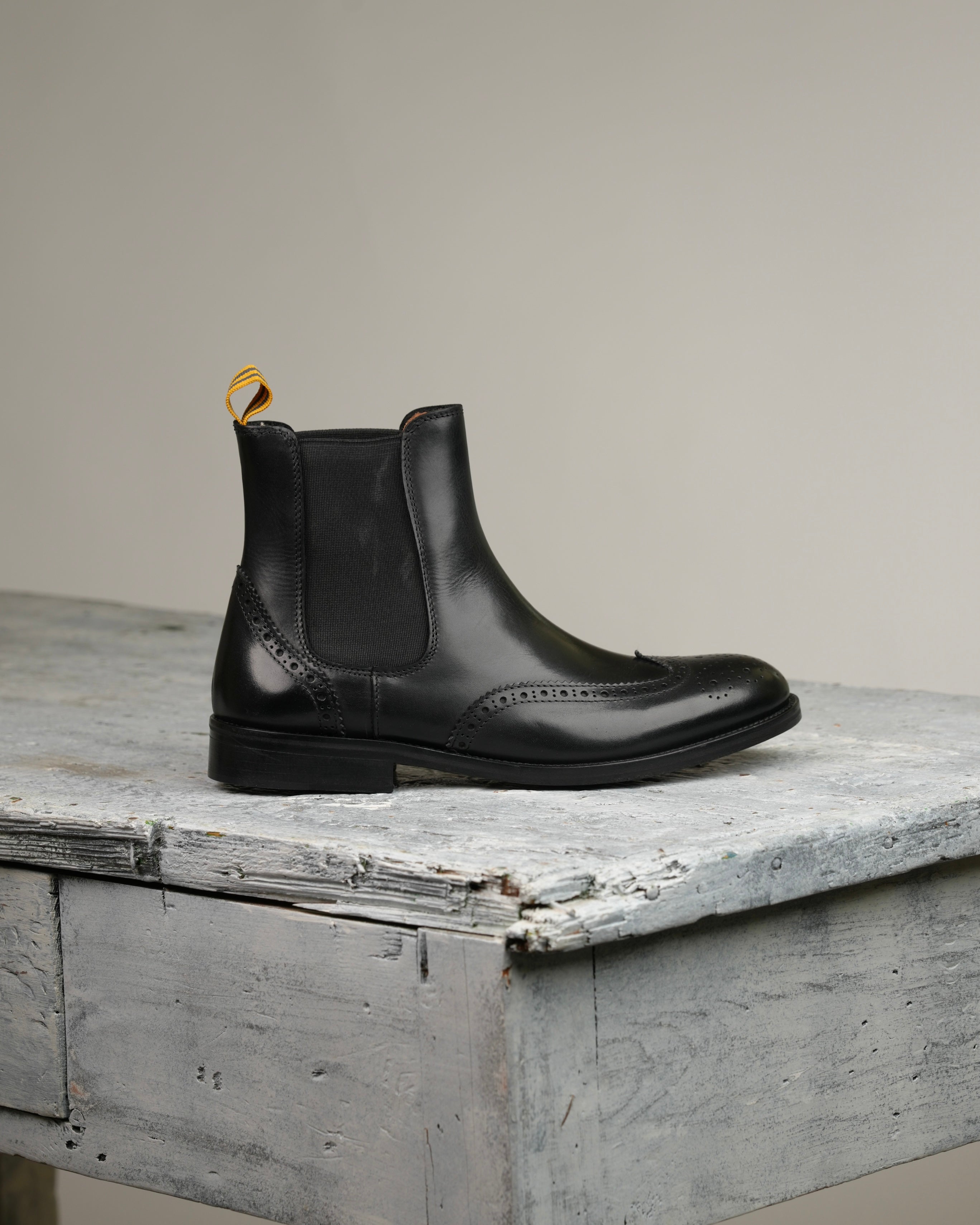 SHALAPI Napoli luxury oxford Chelsea boots 1.1 in black