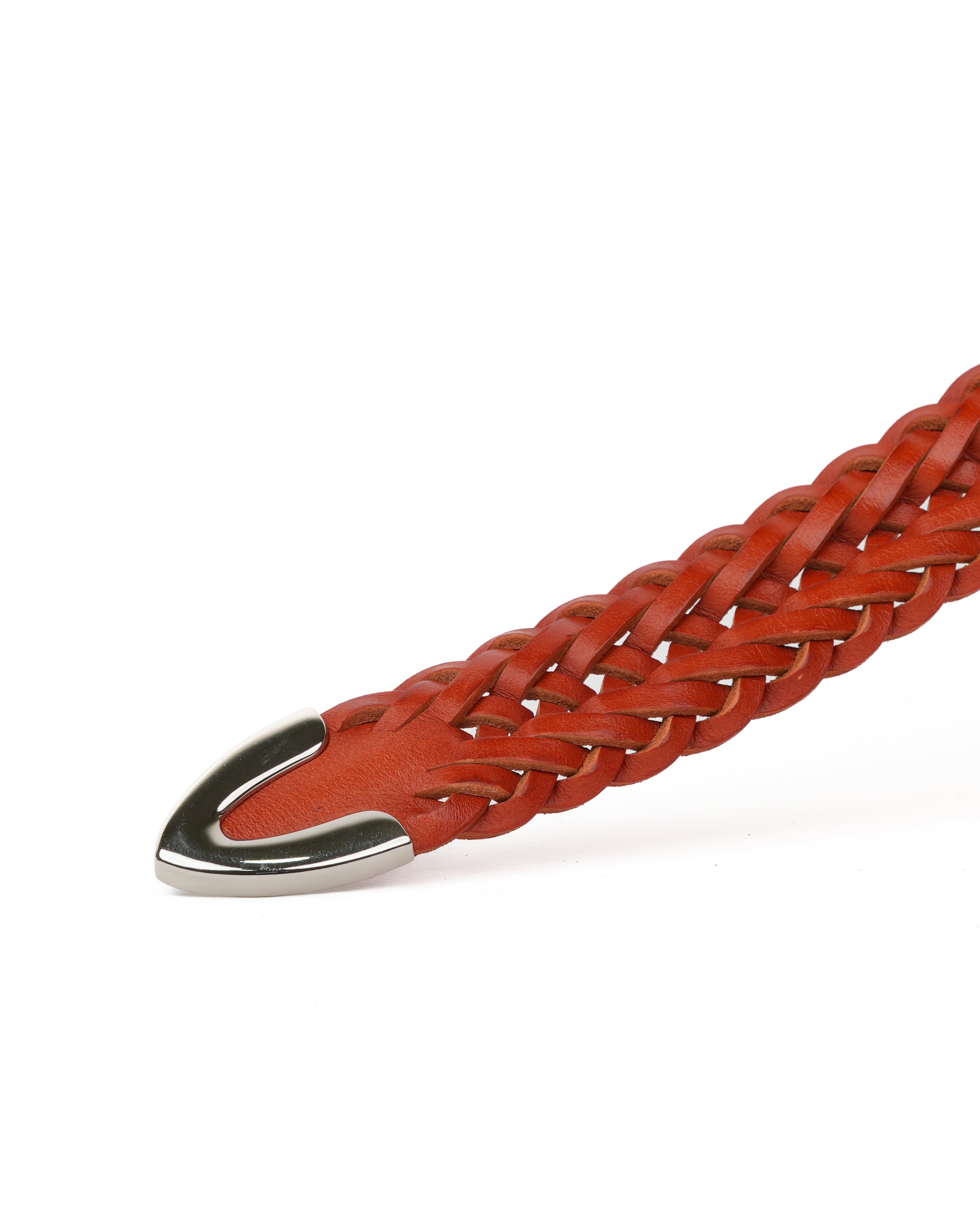 Handmade Braided Leather Belt in Camel – Shalapi Italy