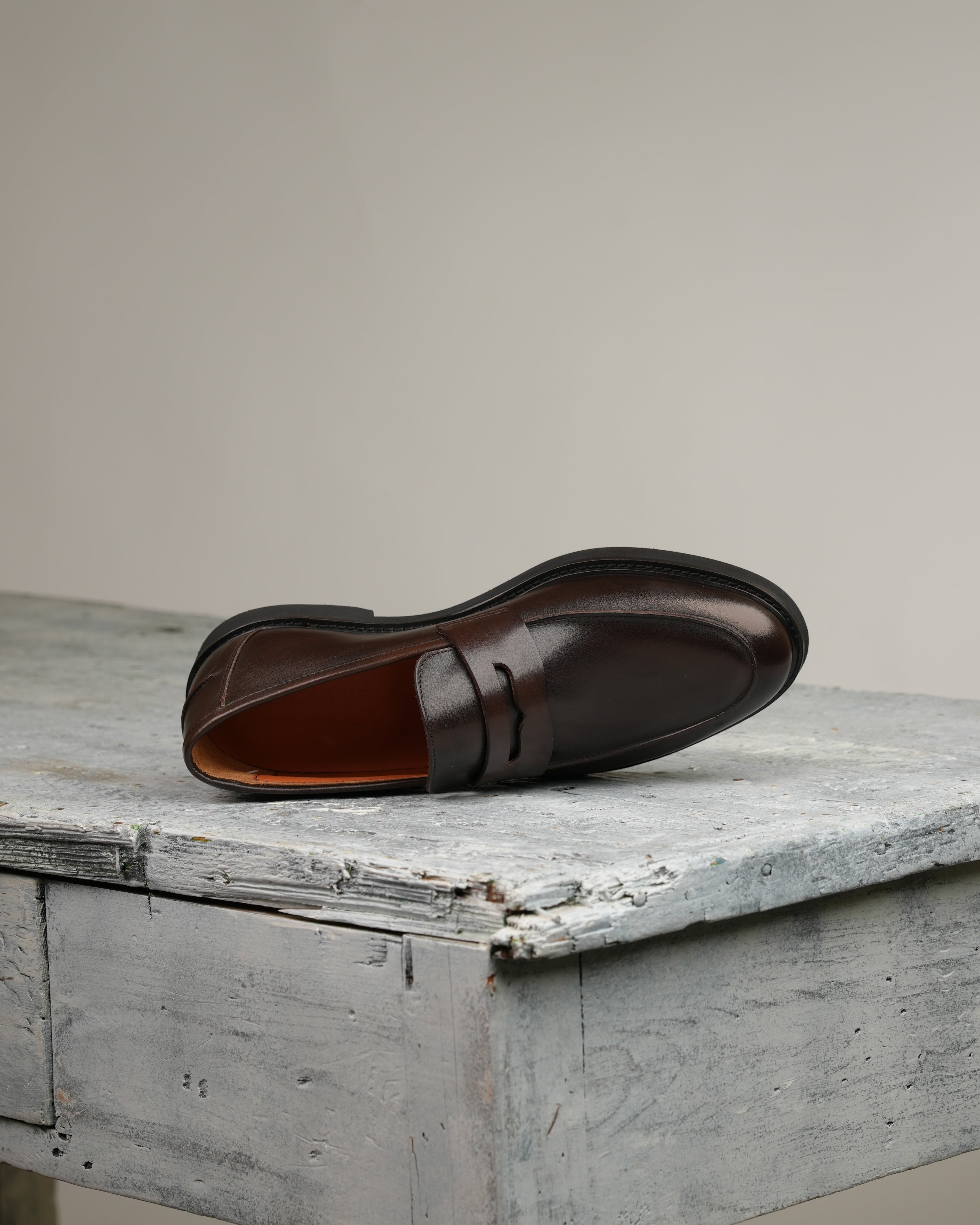 SHALAPI italian penny loafers for men in brown
