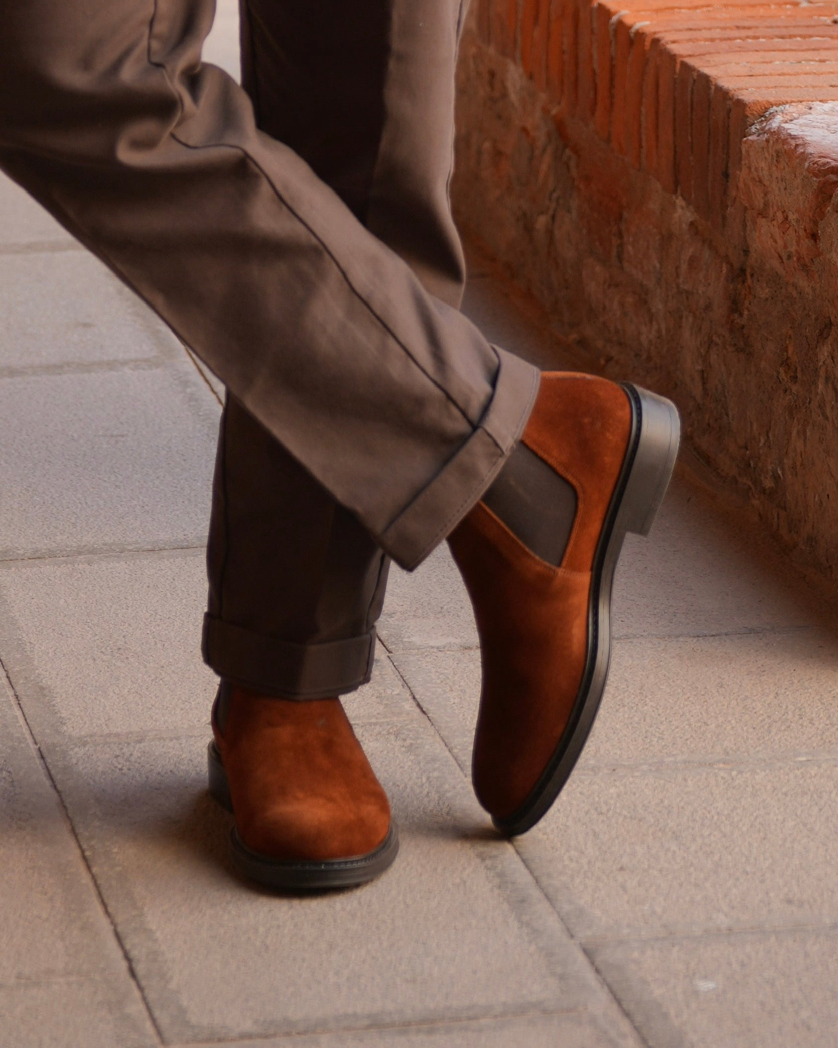 SHALAPI luxury Street boots 1.1 in suede camel
