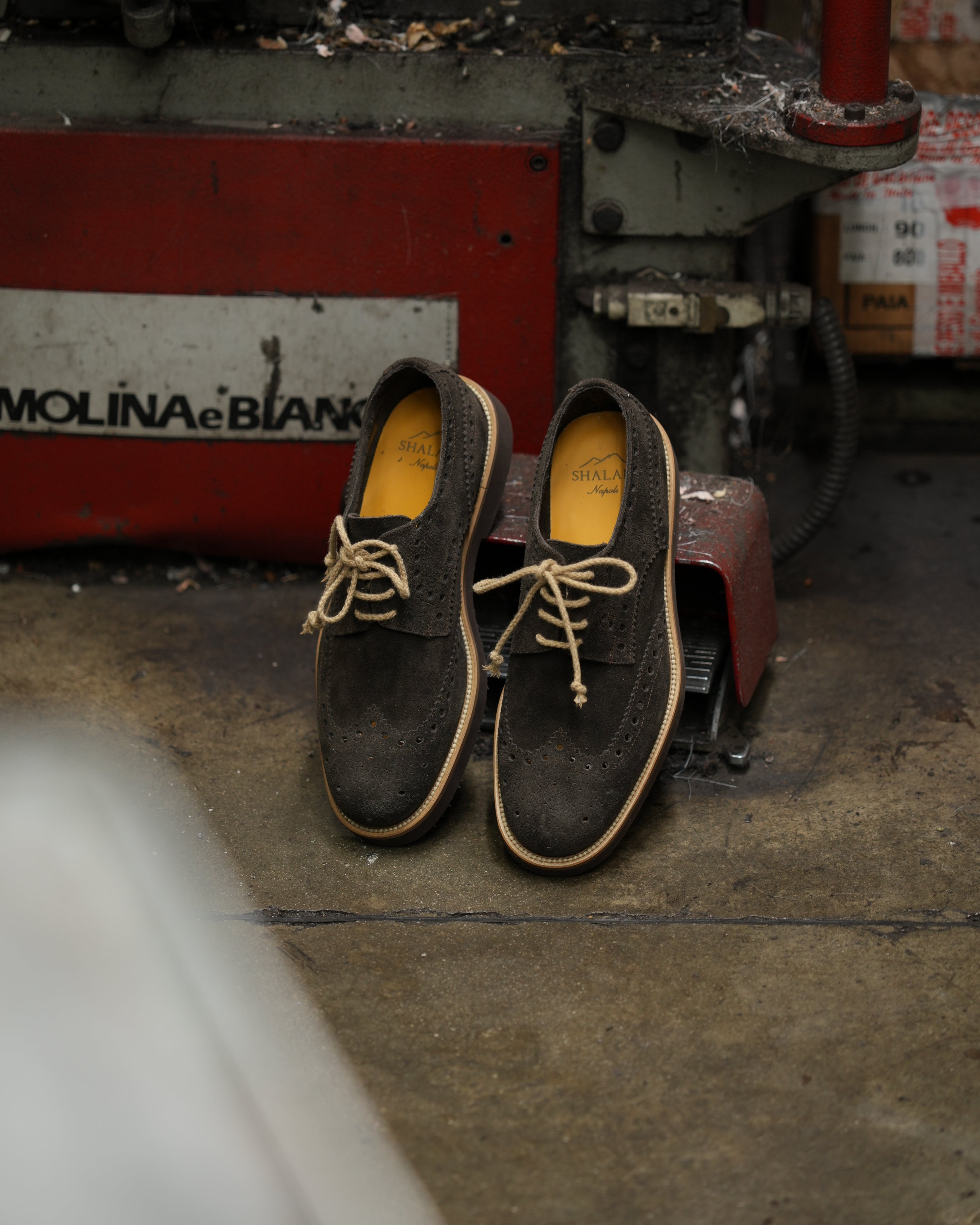 Ponente – Oxford brogue in Brown Suede