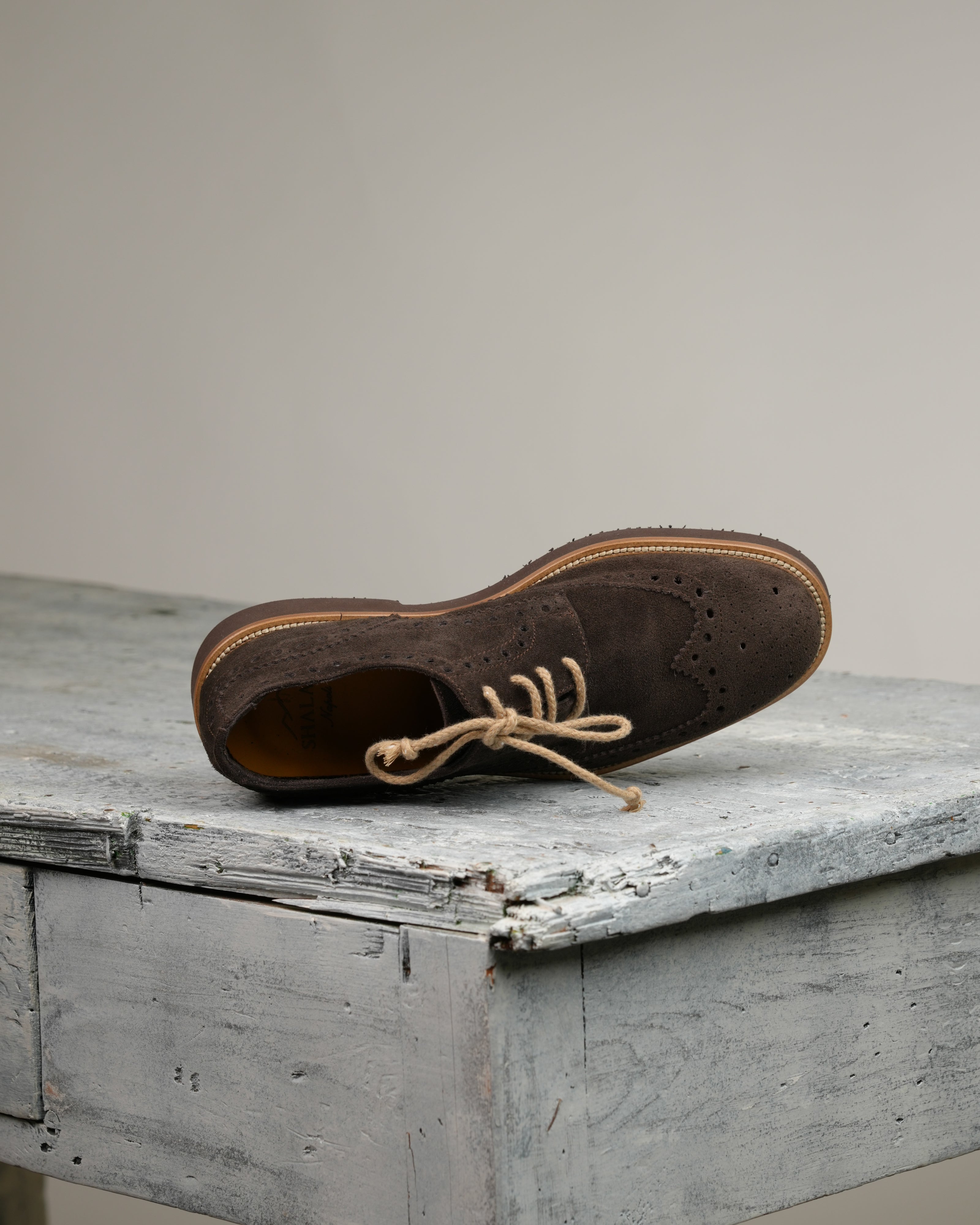 Ponente – Oxford brogue in Brown Suede