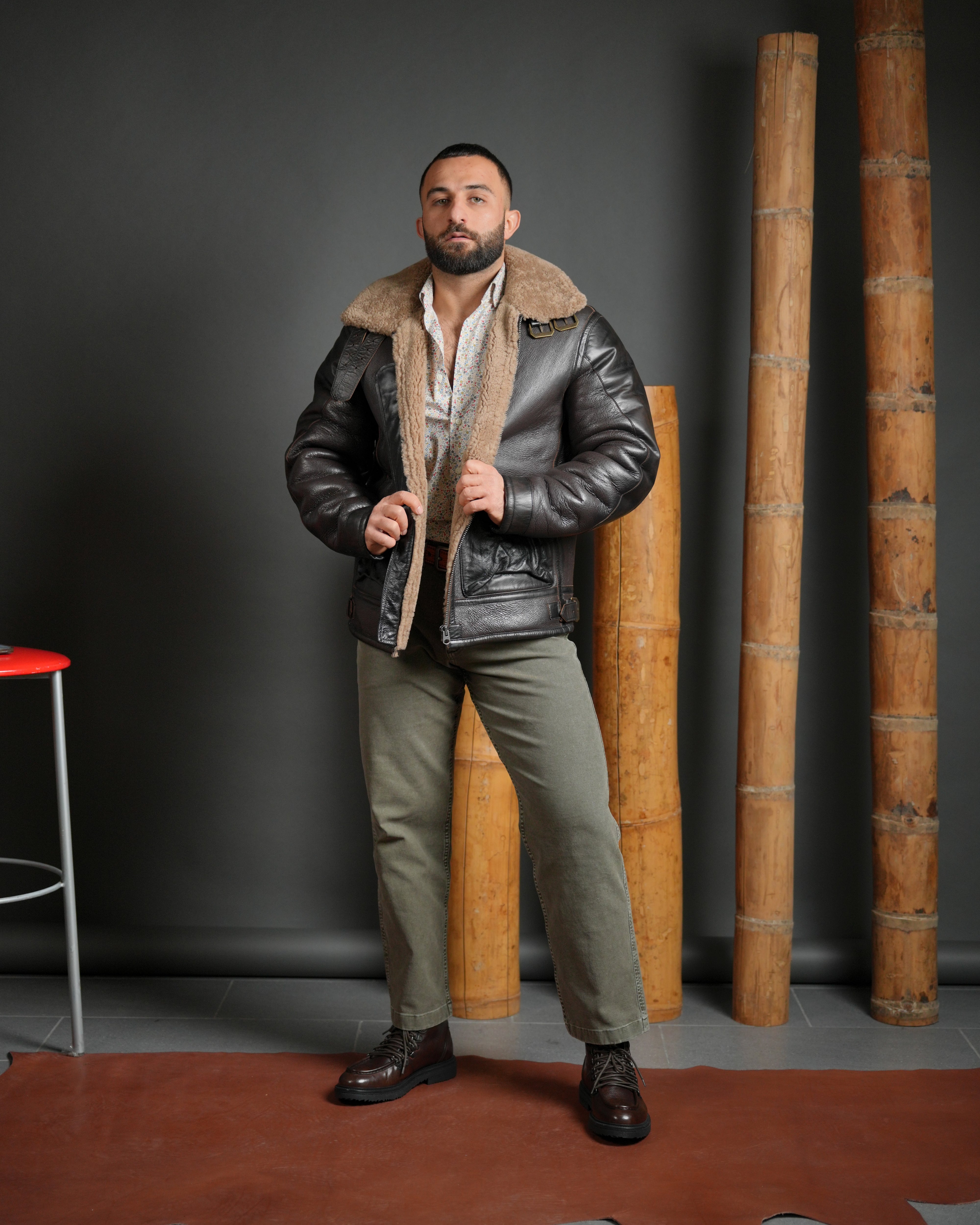 SHALAPI Capri Supreme Shearling Jacket in Genuine horse leather