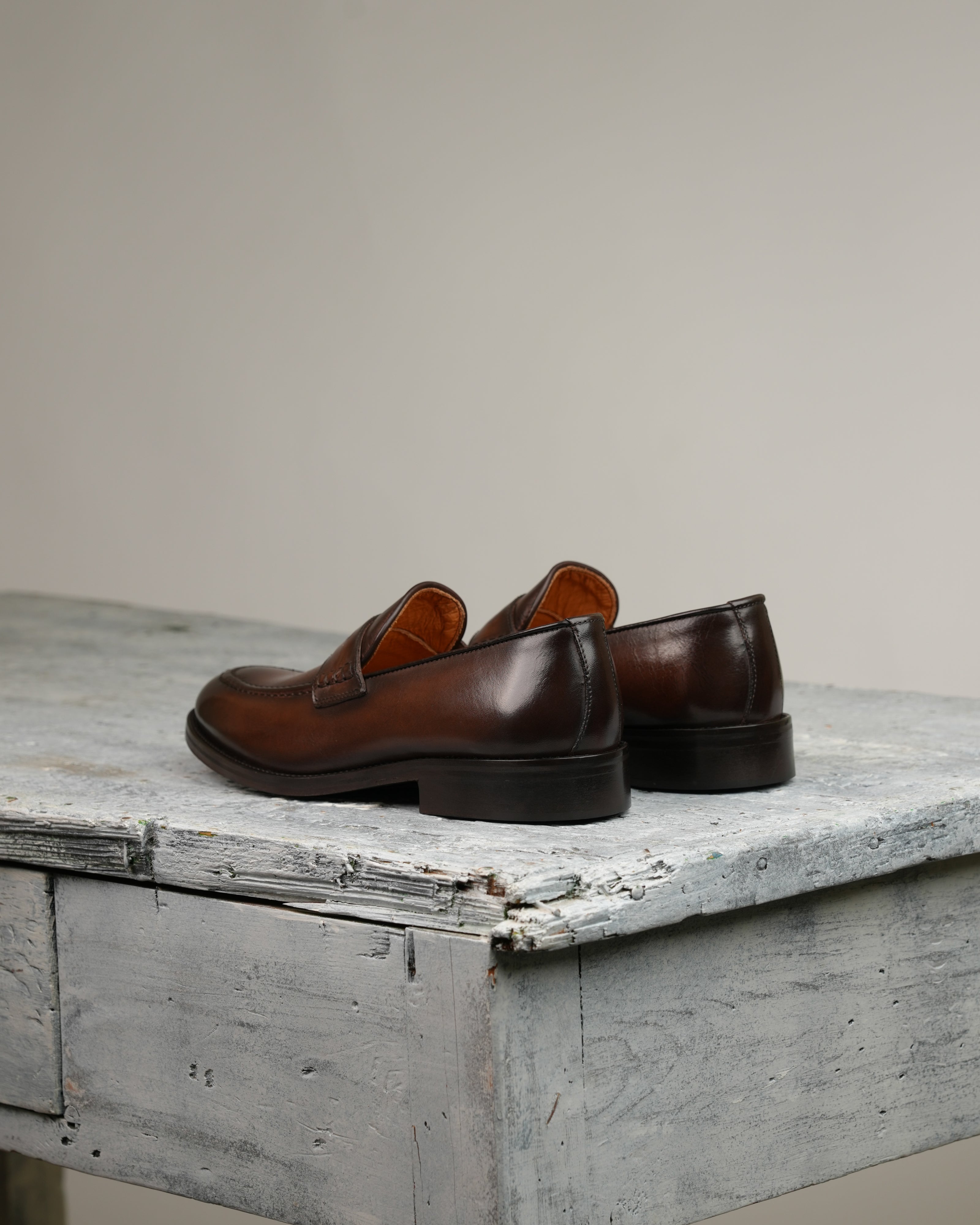 SHALAPI Napoli 1.1 penny loafers for men in Brown