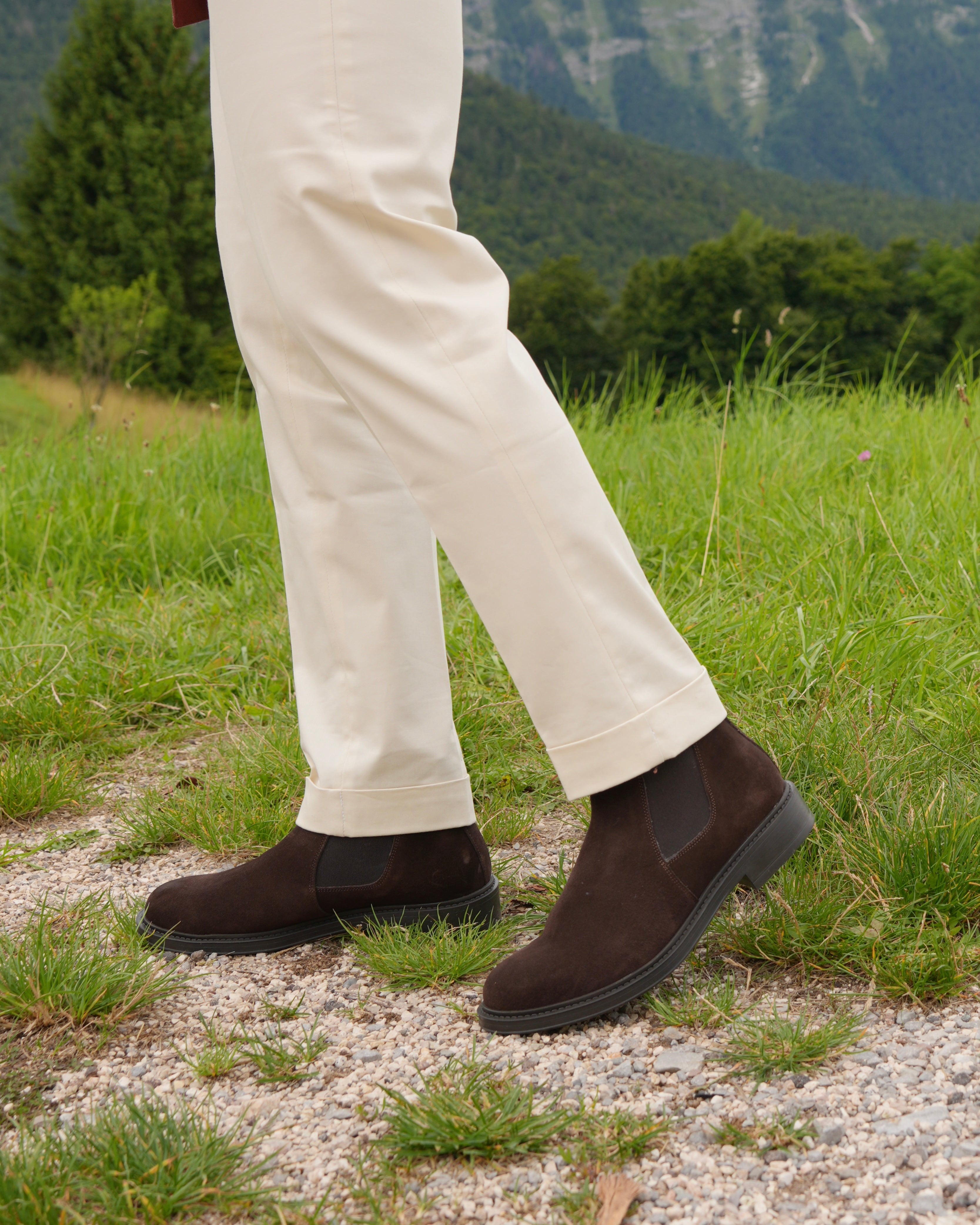 SHALAPI luxury Street boots 1.1 in suede brown