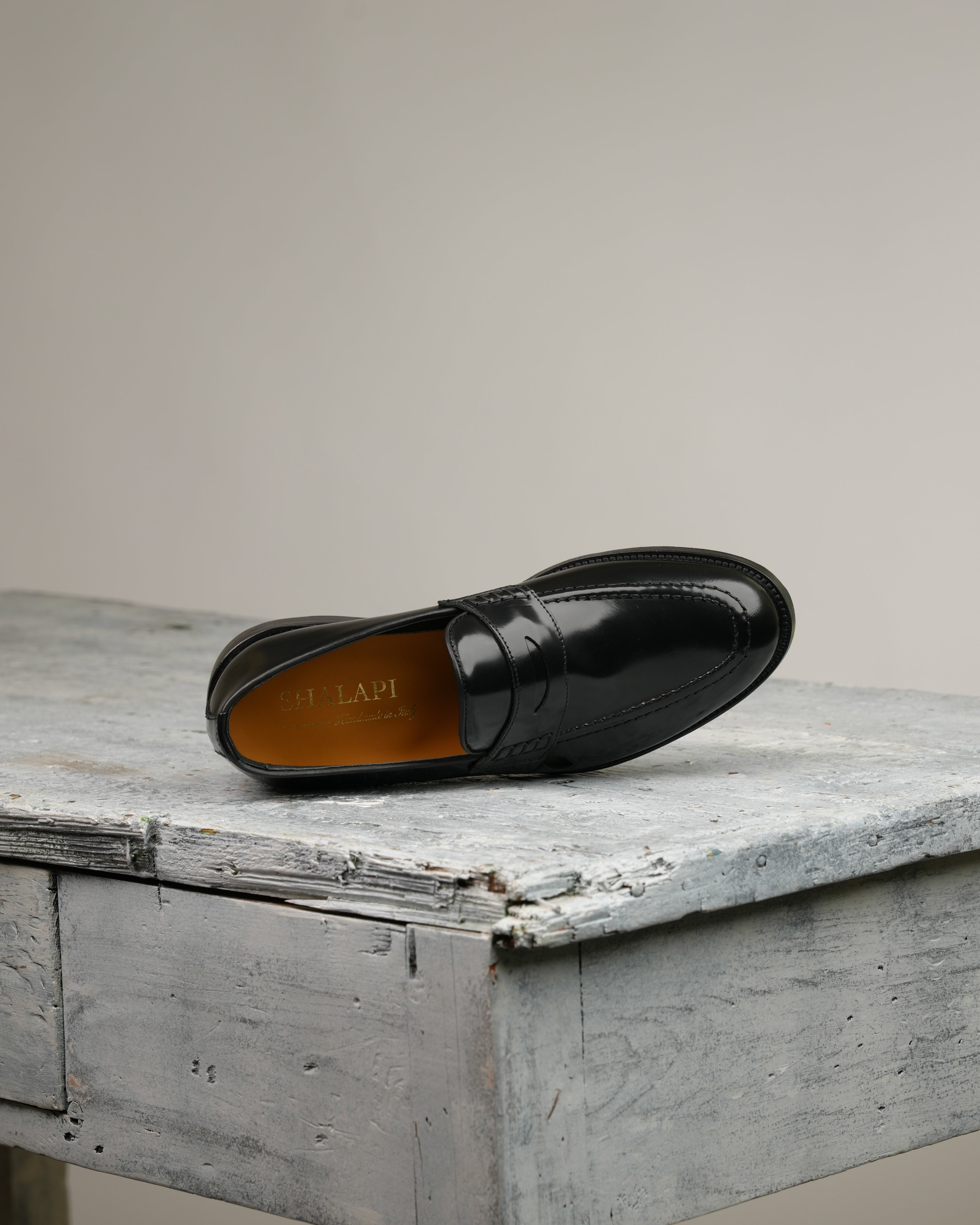 SHALAPI Napoli 1.1 penny loafers for men in Balck