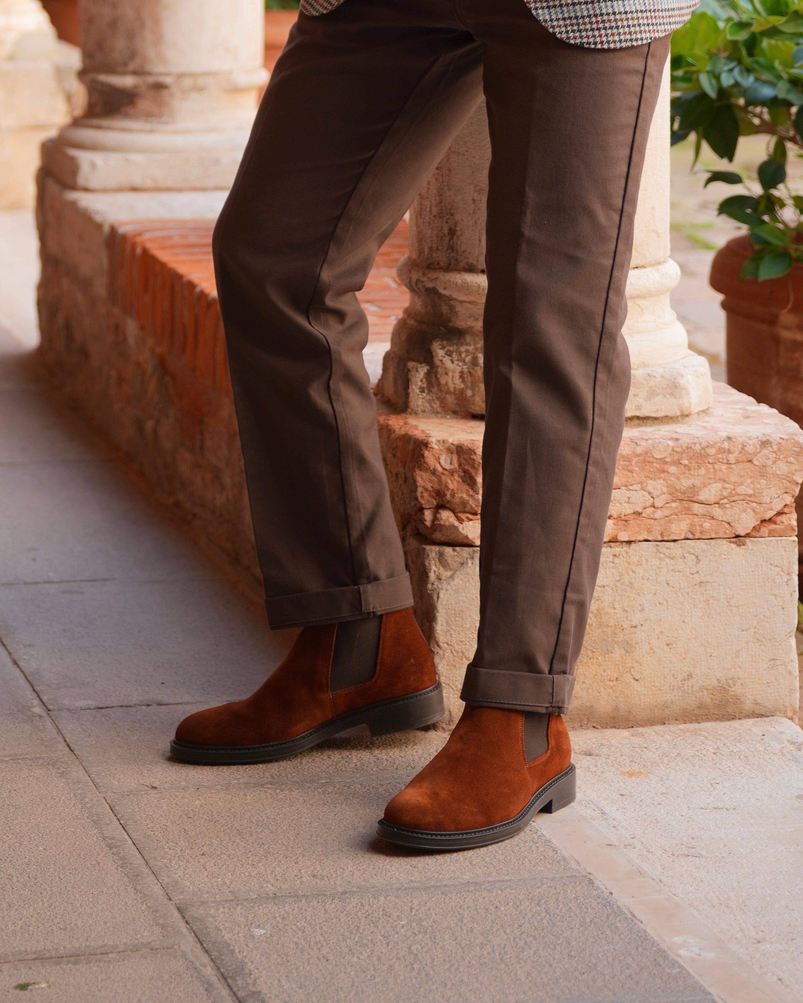 SHALAPI luxury Street boots 1.1 in suede camel