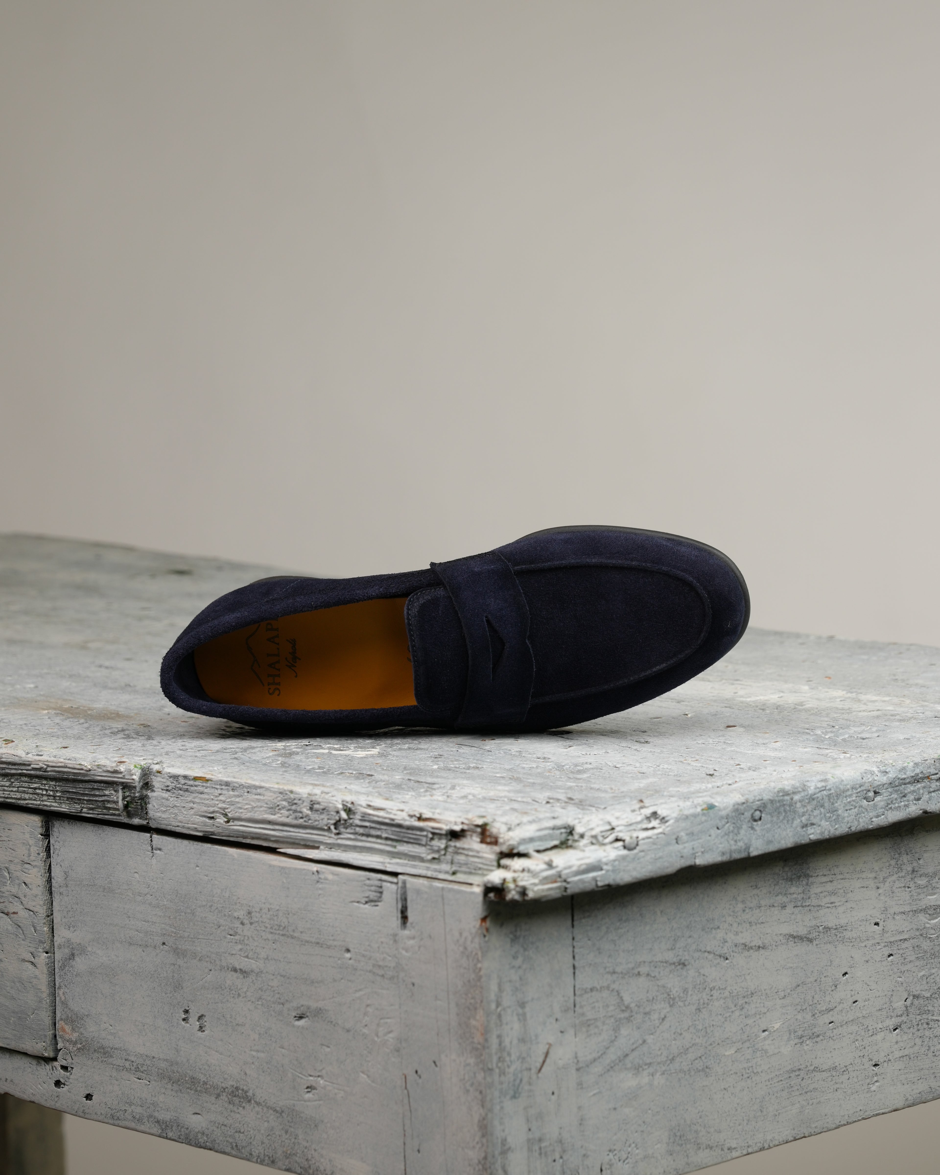 Marechiaro penny loafers in suede blue