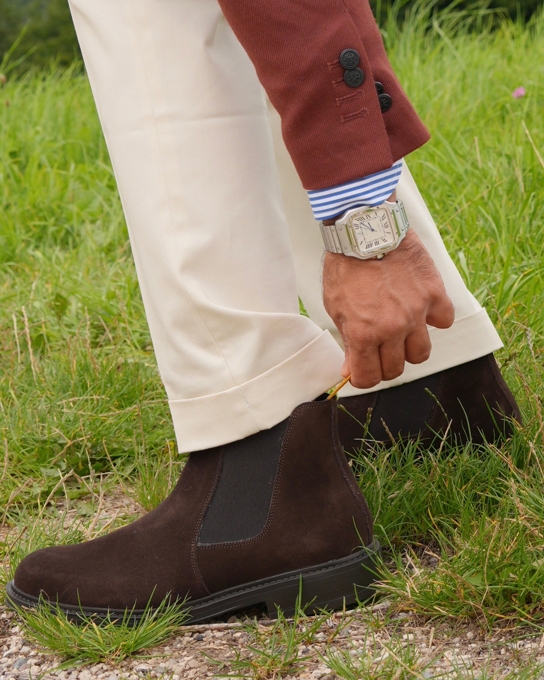 SHALAPI luxury Street boots 1.1 in suede brown