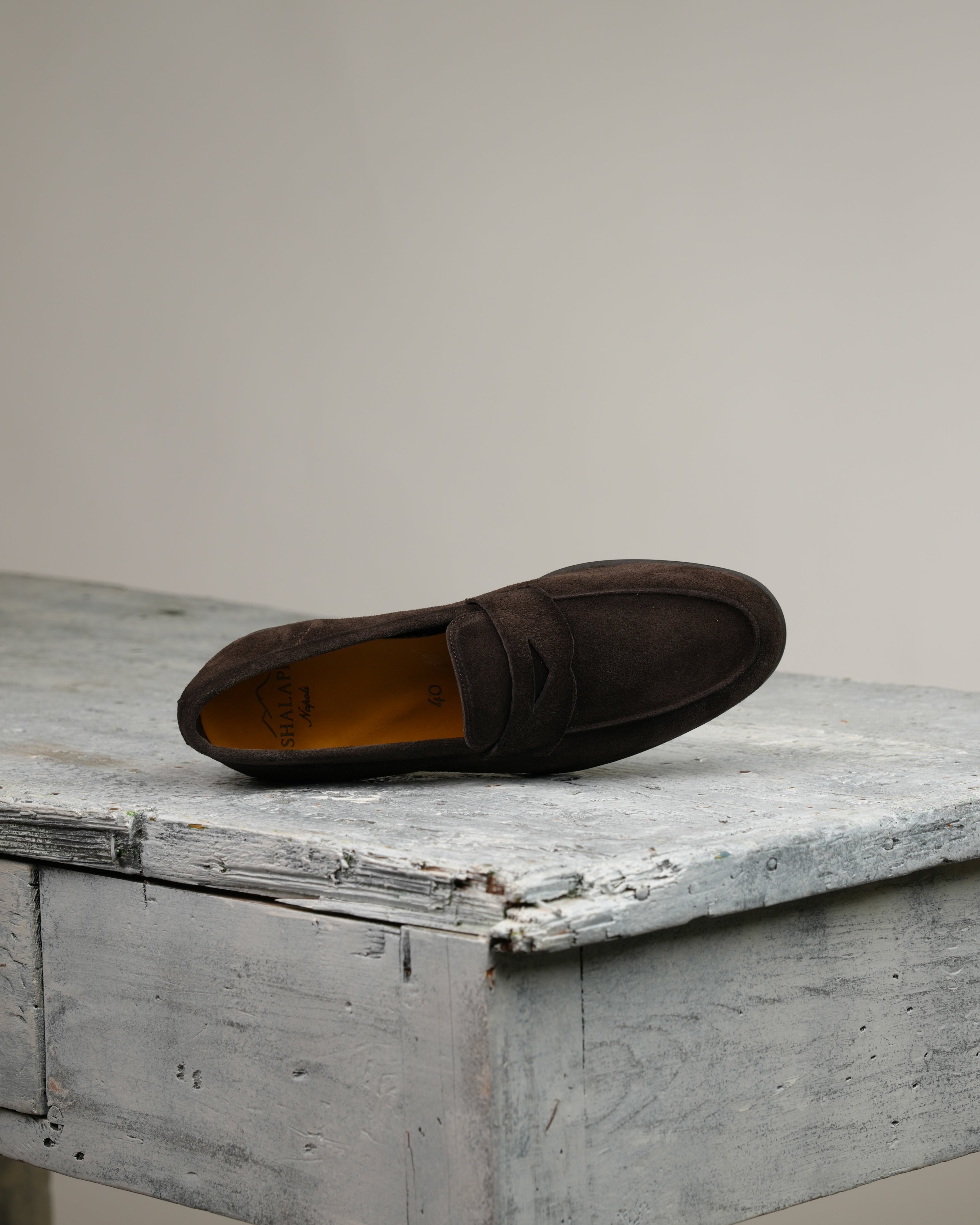 Marechiaro penny loafers in suede brown