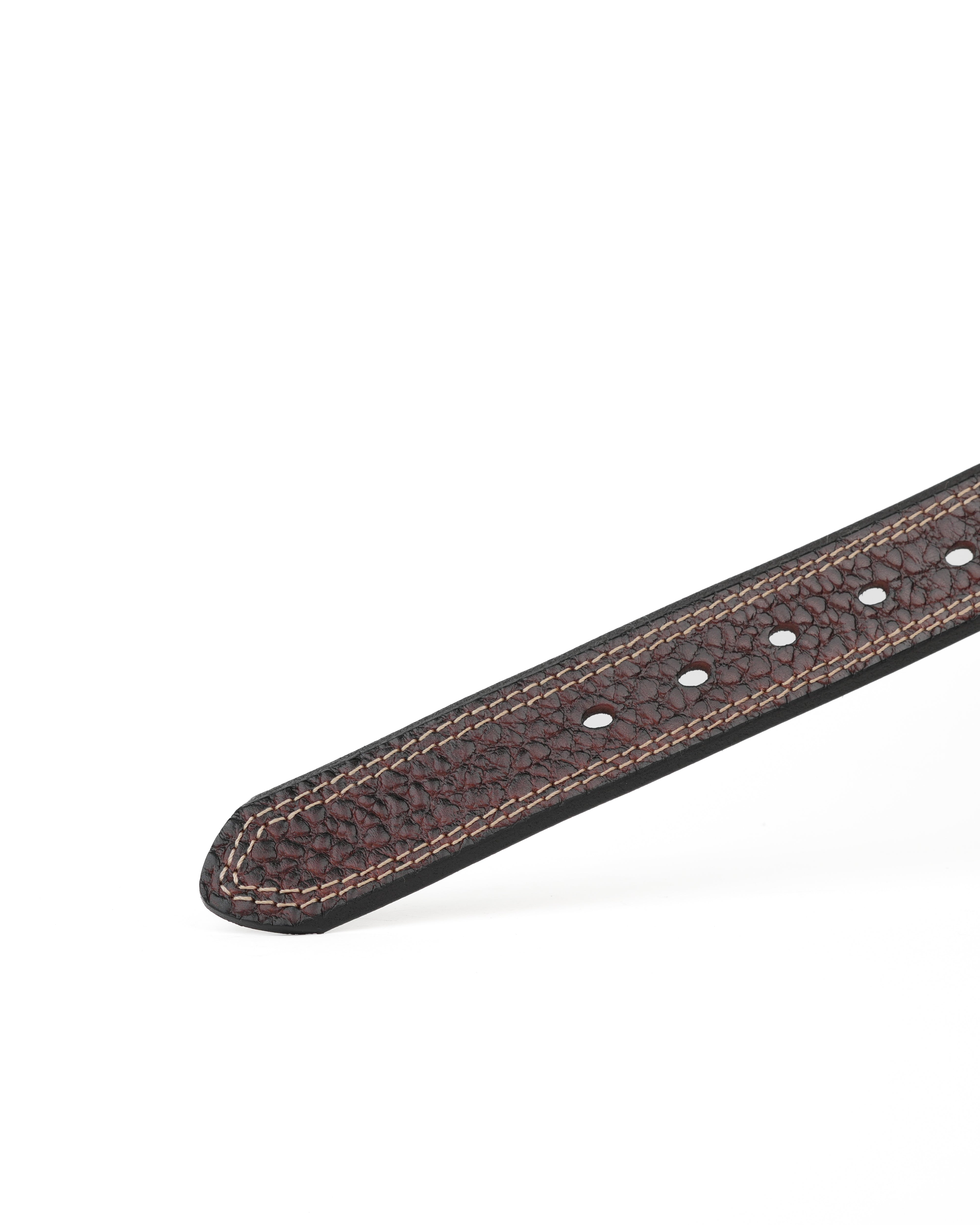 SHALAPI Genuine leather belts for jeans in black