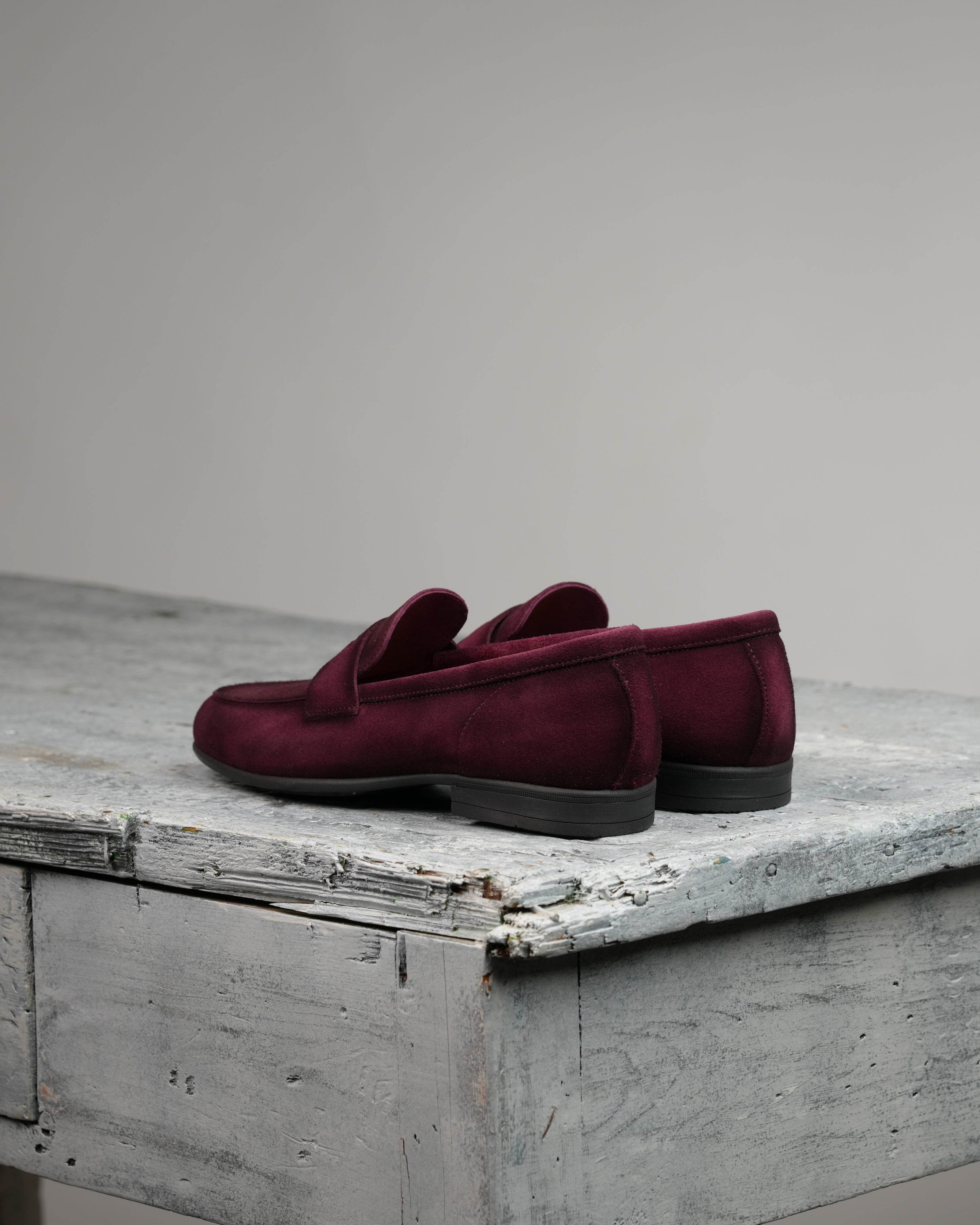 Marechiaro penny loafers in suede burdo