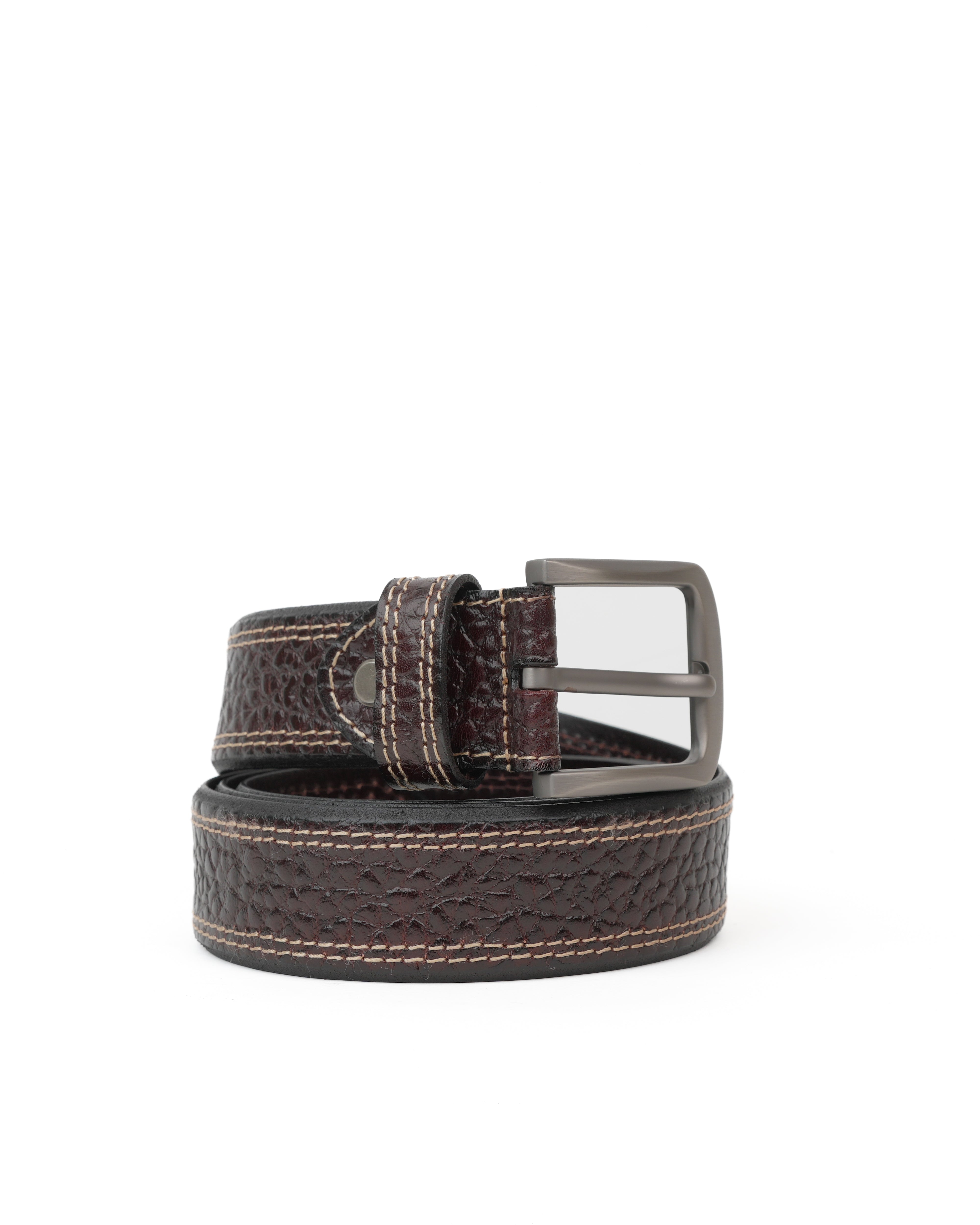 SHALAPI Genuine leather belts for jeans in black