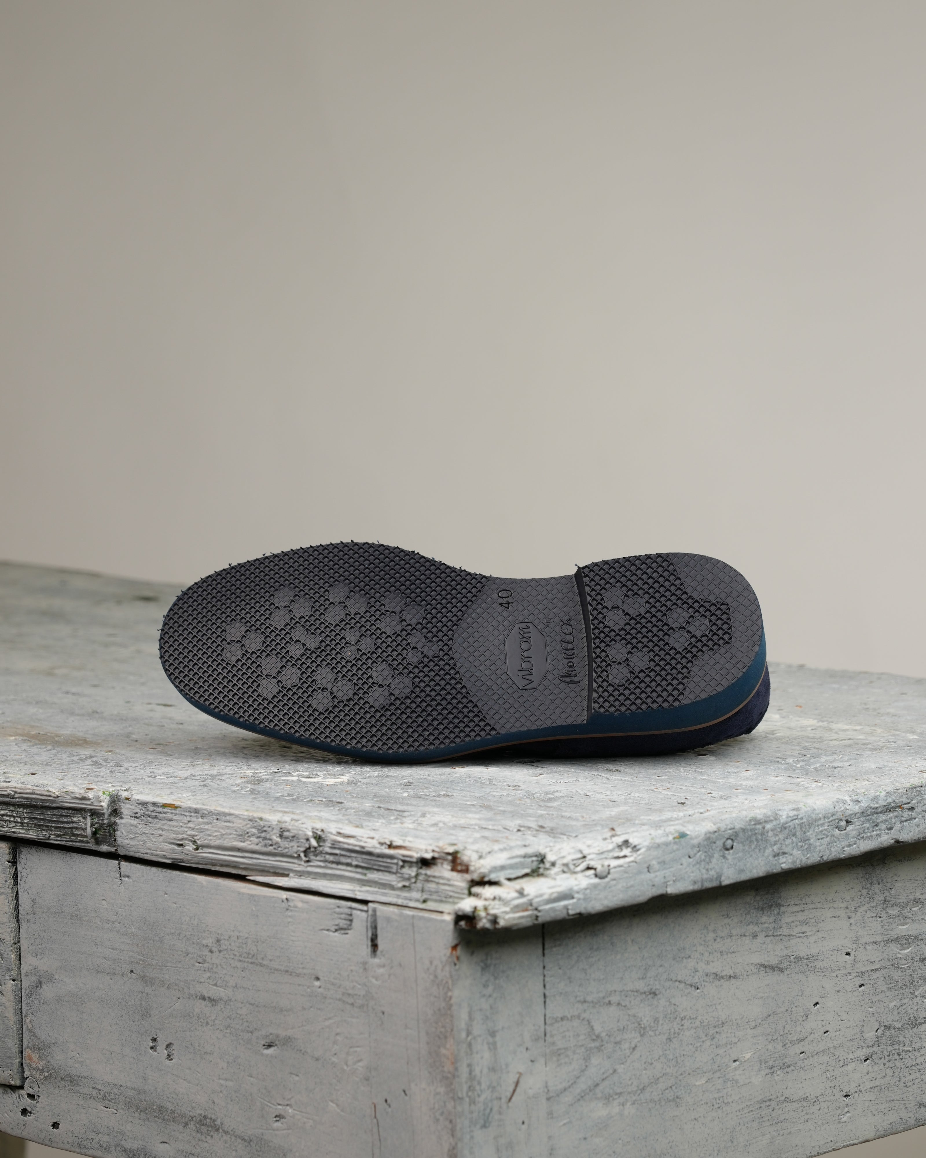 Ponente – Oxford brogue in Blue Suede