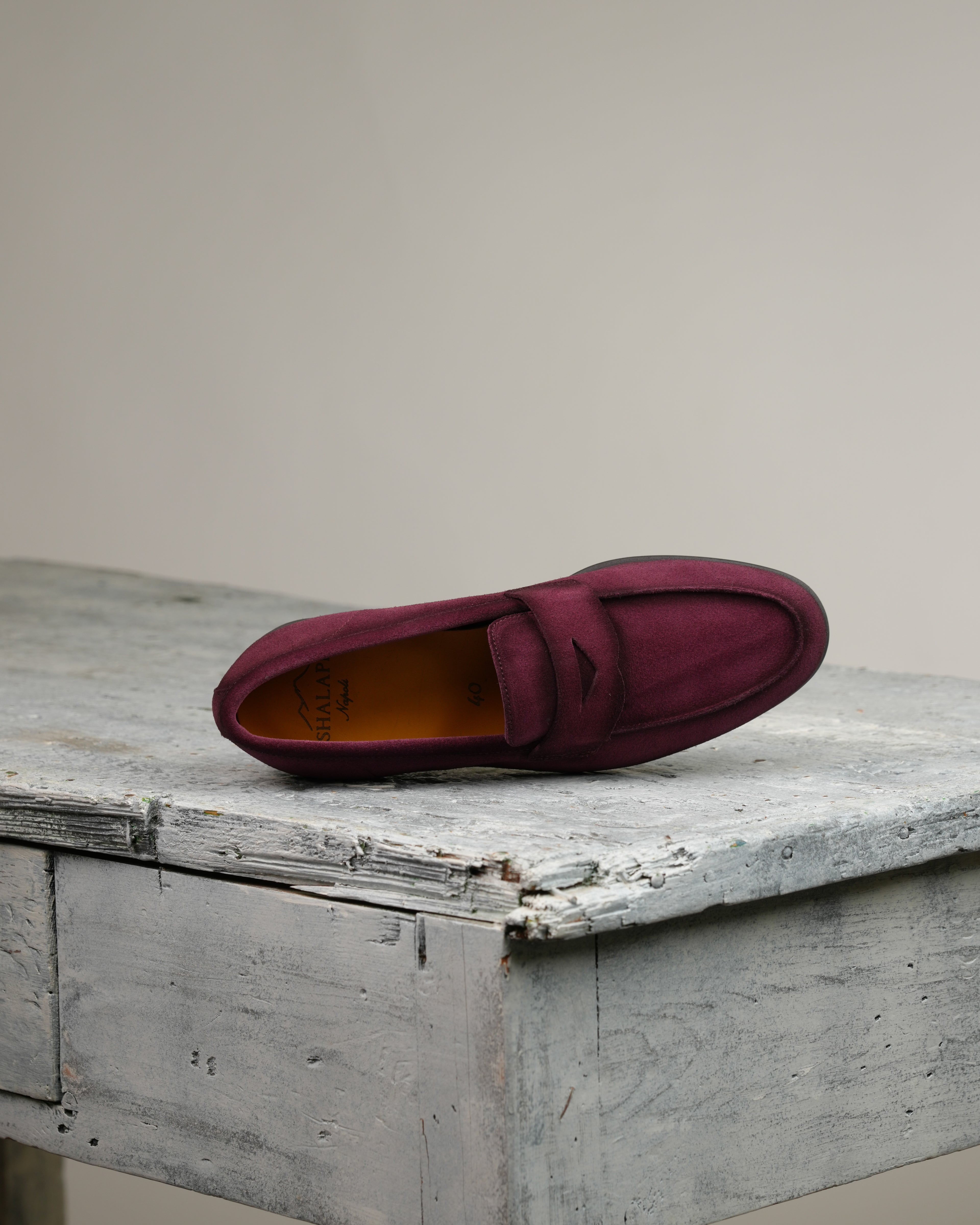 Marechiaro penny loafers in suede burdo