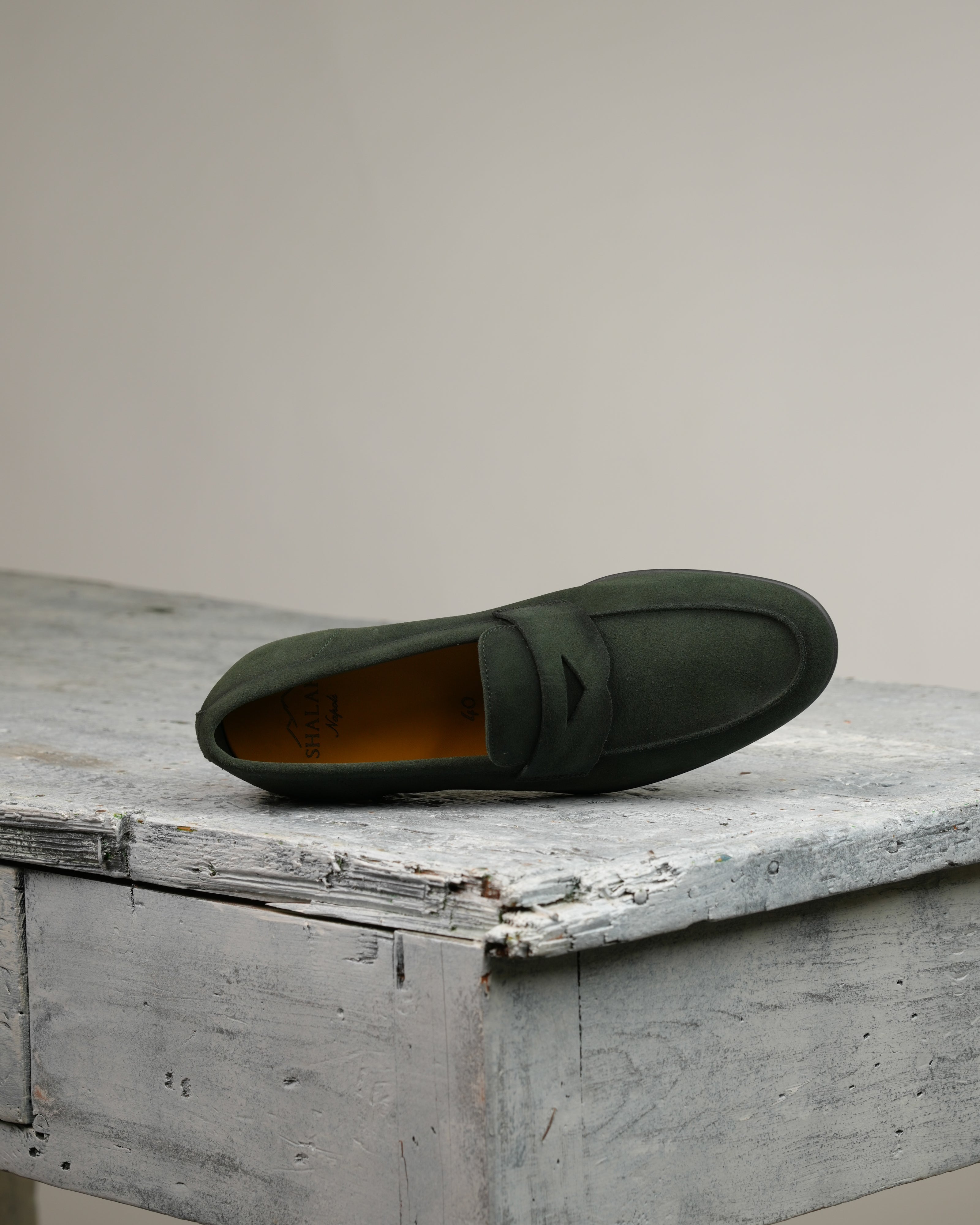 Marechiaro penny loafers im suede green