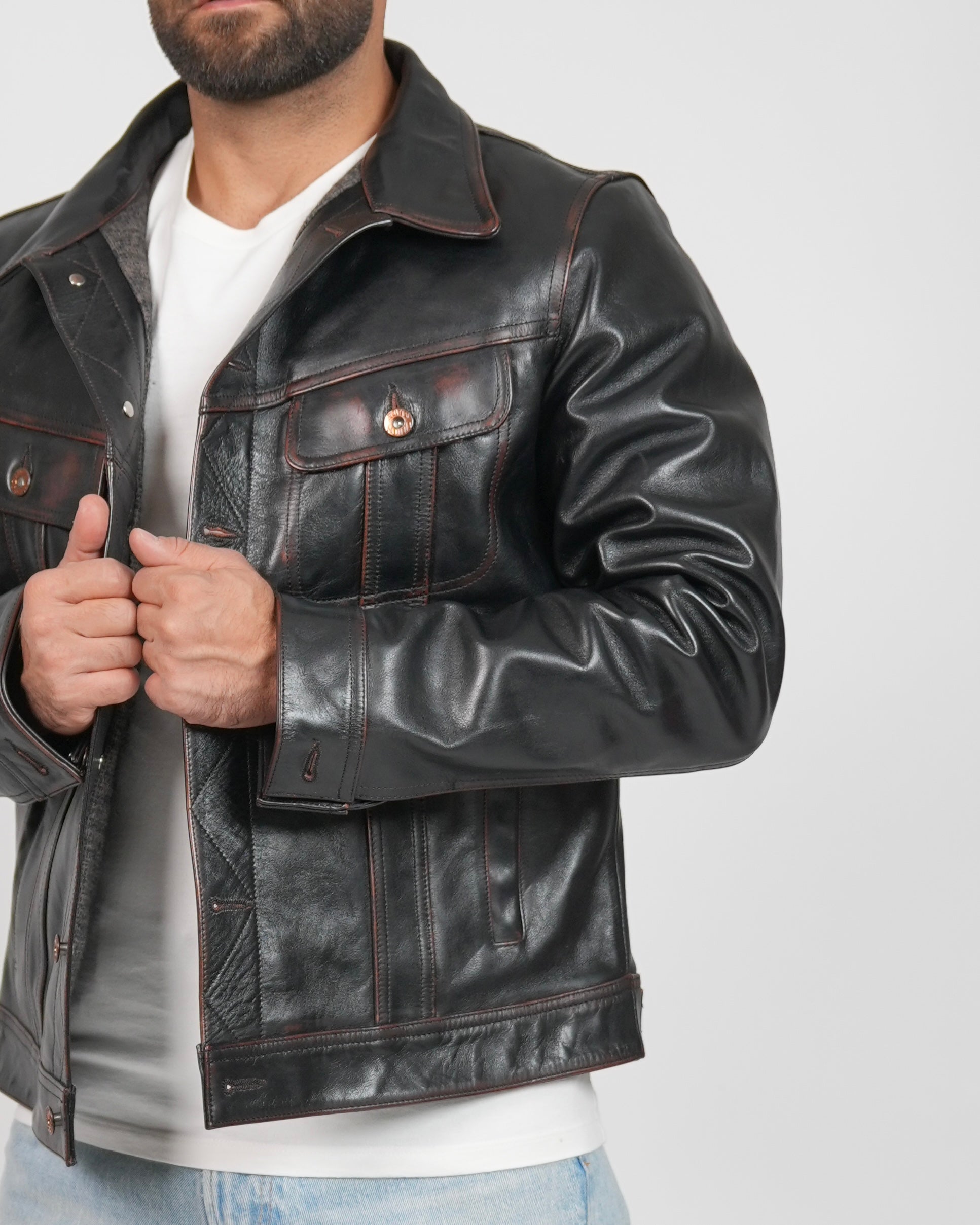 SHALAPI Ravenna Vintage Trucker Jacket