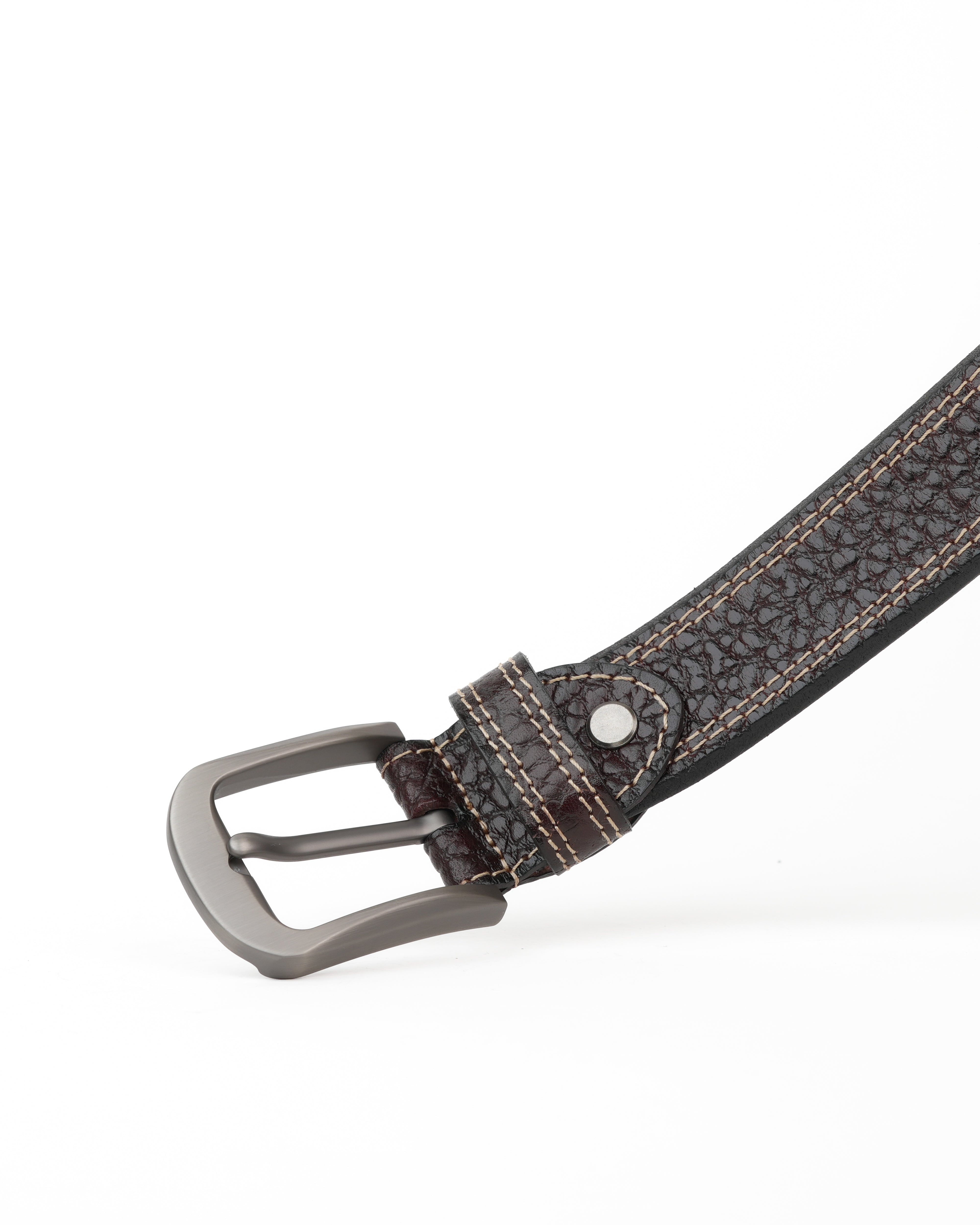 SHALAPI Genuine leather belts for jeans in black