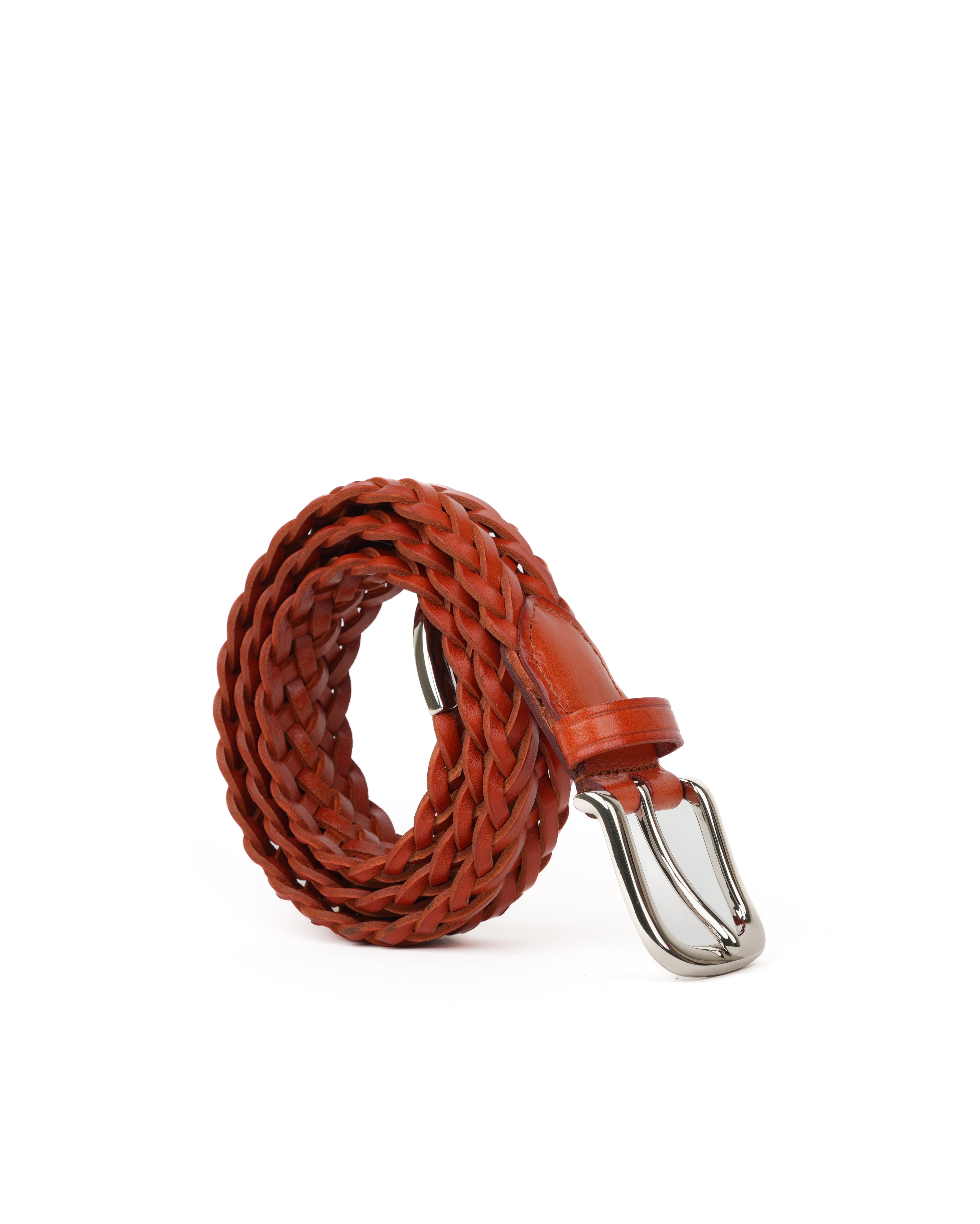 Handmade Braided Leather Belt in Camel – Shalapi Italy