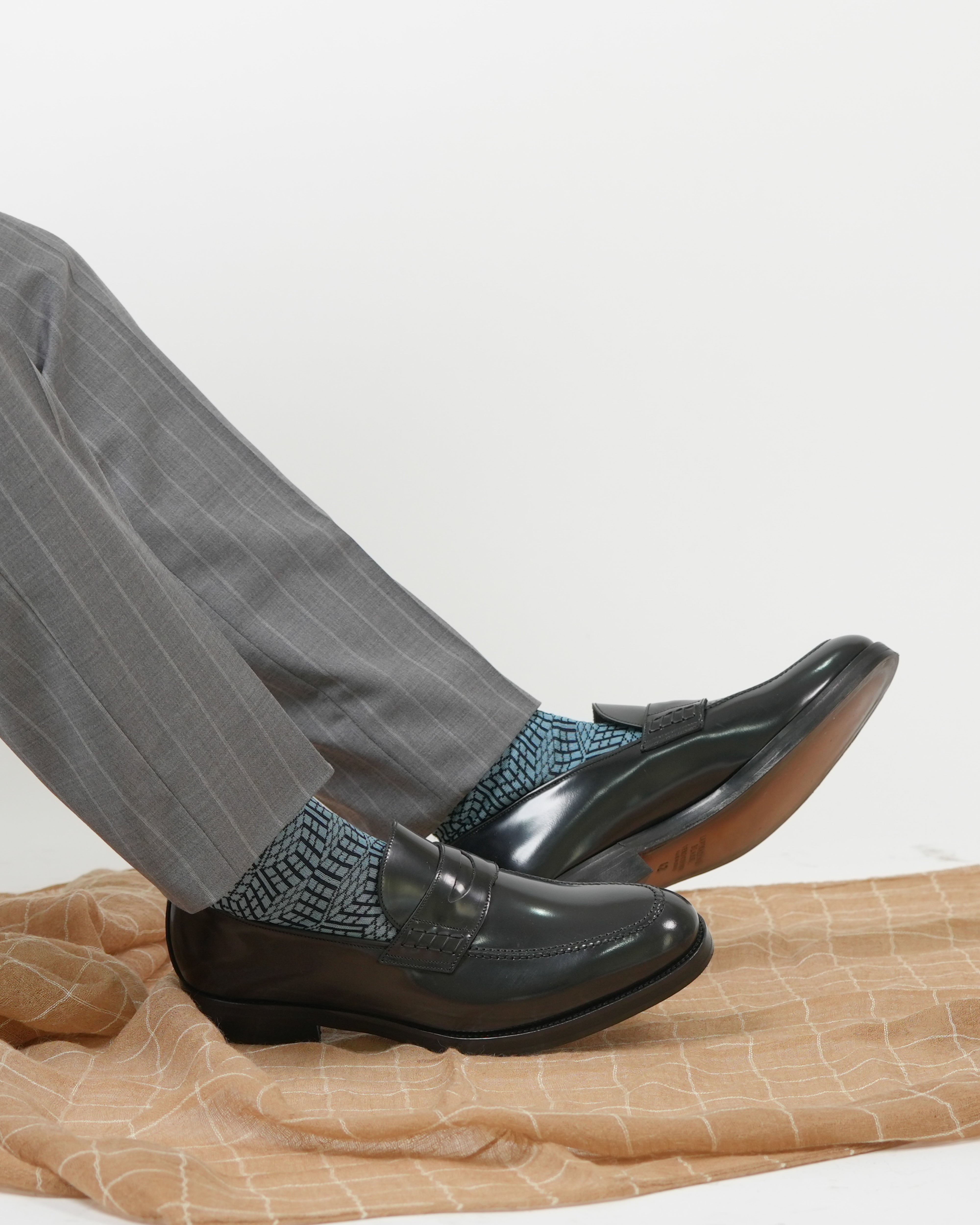 SHALAPI Napoli 1.1 penny loafers for men in Balck