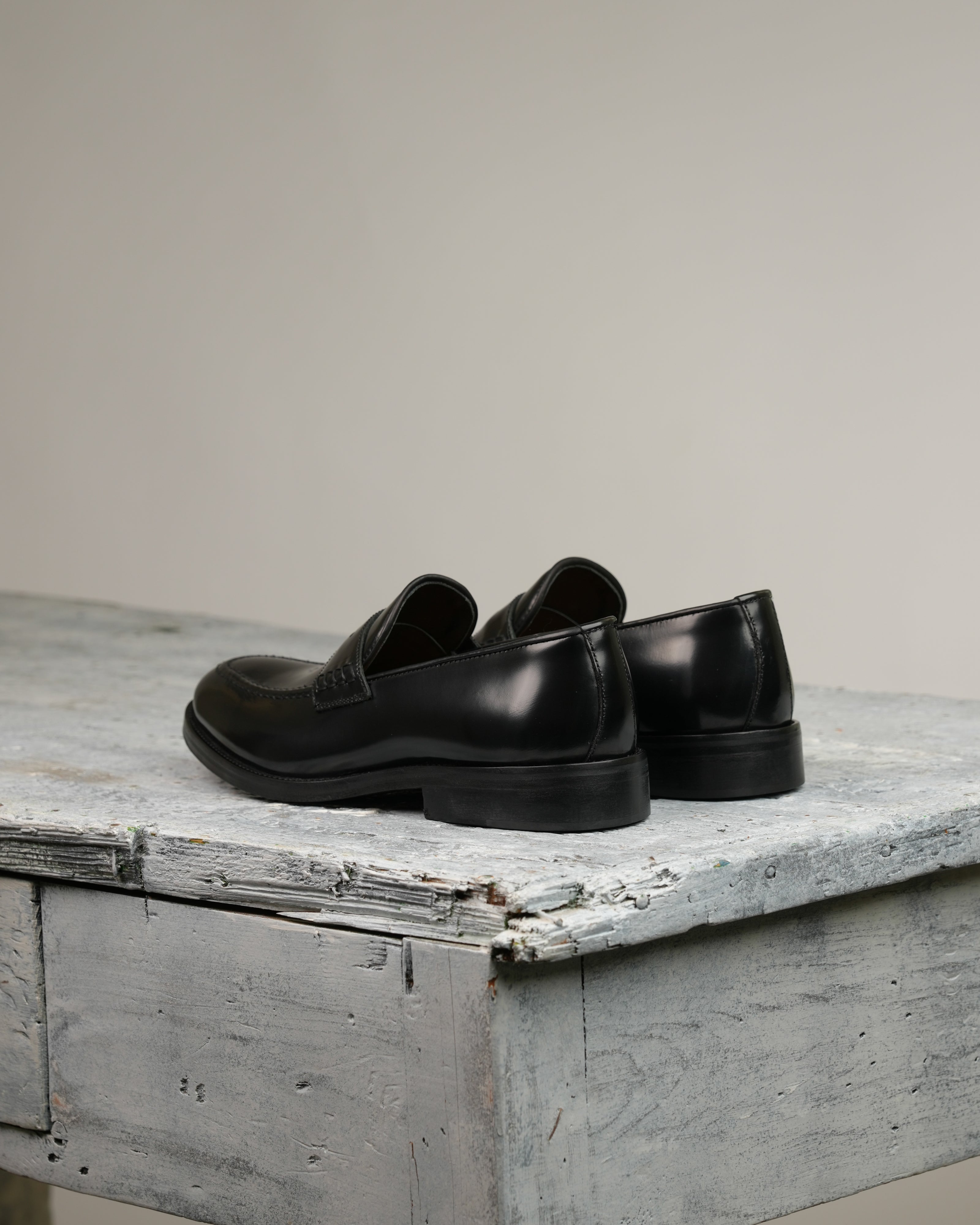 SHALAPI Napoli 1.1 penny loafers for men in Balck